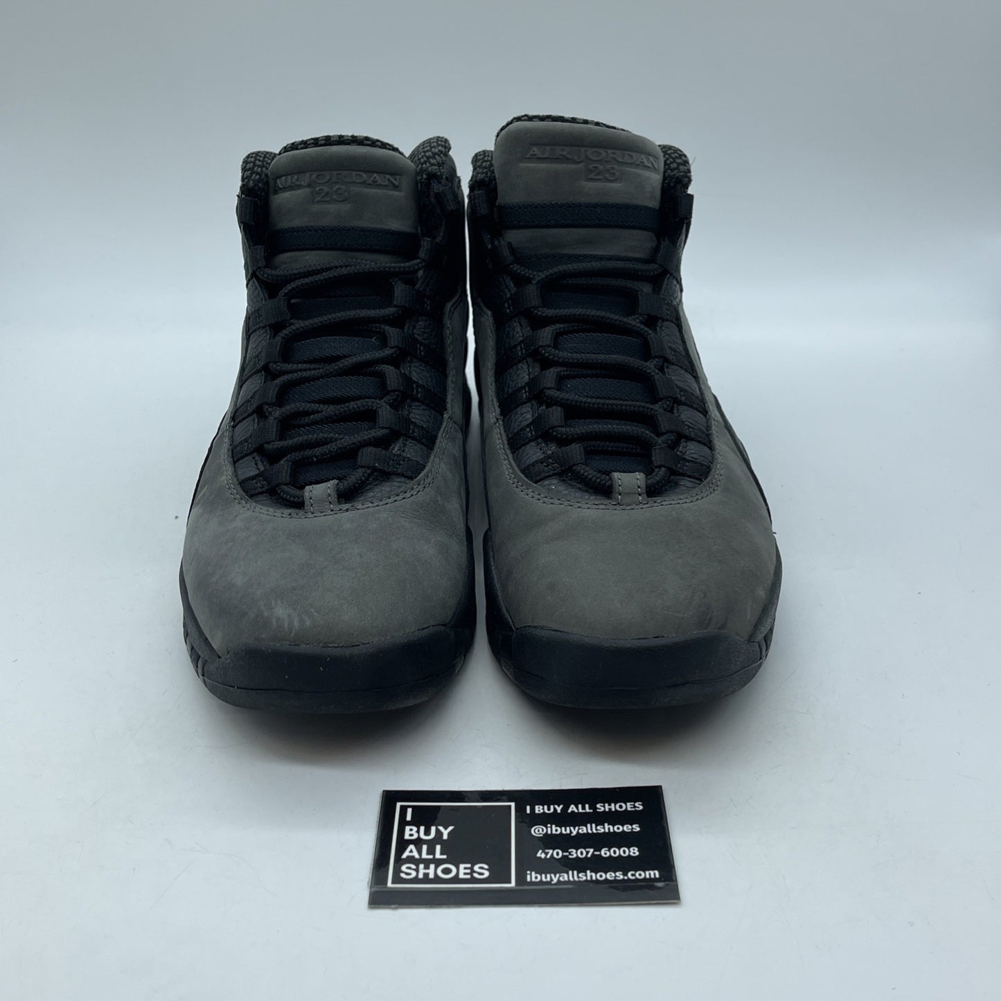 Size 9.5 - Air Jordan 10 Retro 2018 Shadow Grey Black Red Suede (310805-002)