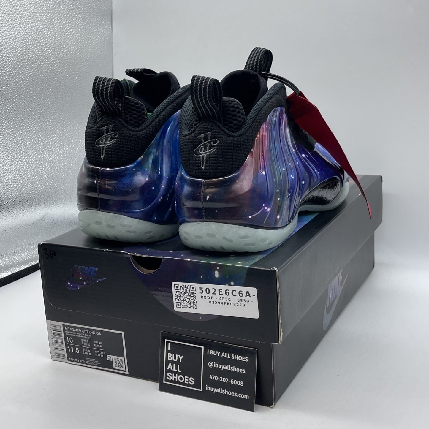 Size 10 - Nike Air Foamposite One 2025 Galaxy Black Purple Blue (FQ4303-400)