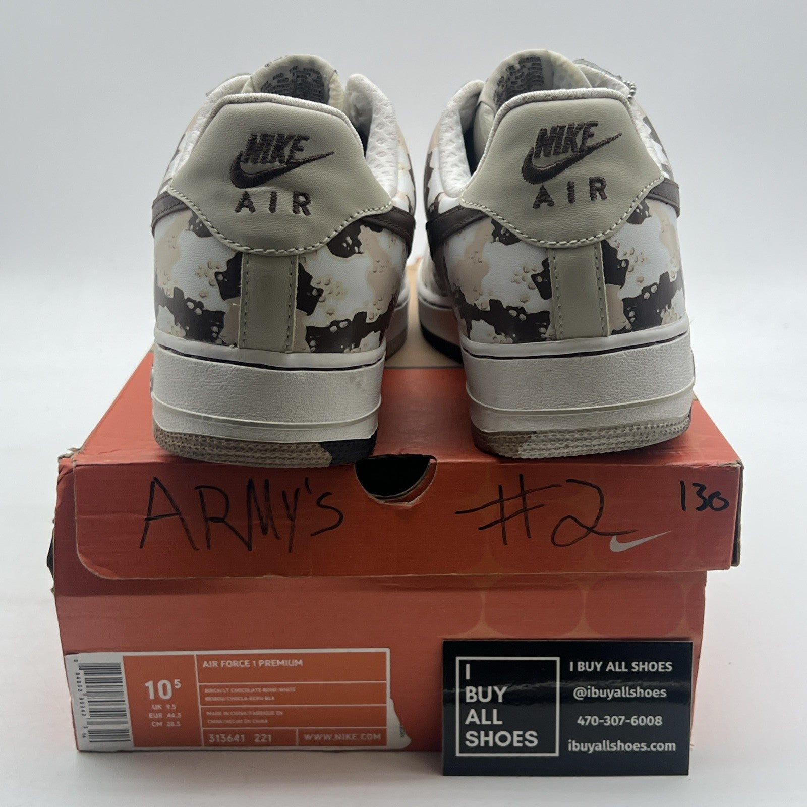 Size 10.5 - Nike Air Force 1 Low Brown (313641-221)