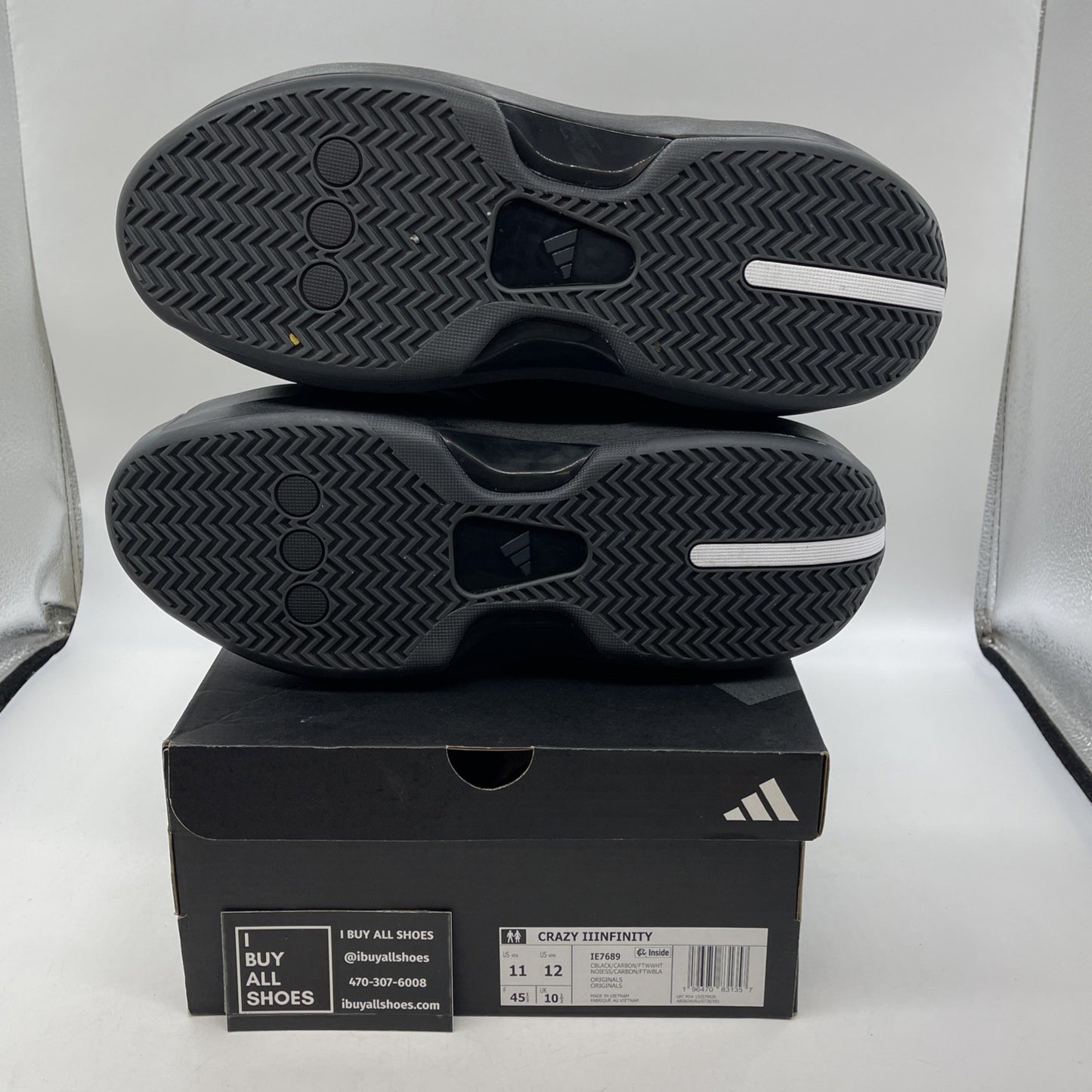Size 11 - adidas Crazy IIInfinity Triple Black (IE7689)