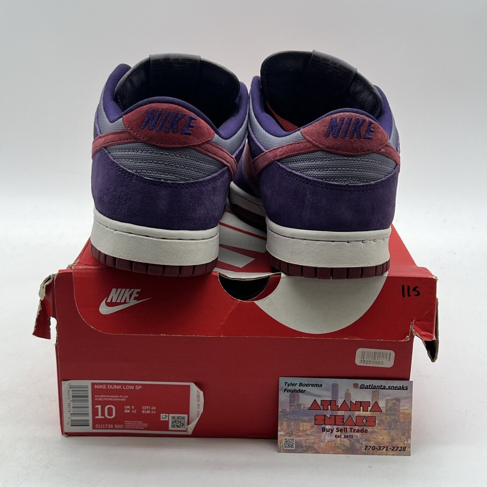 Size 10 - Nike Dunk Retro Vol. 1 SP 2020 Low Plum (CU1726-500)