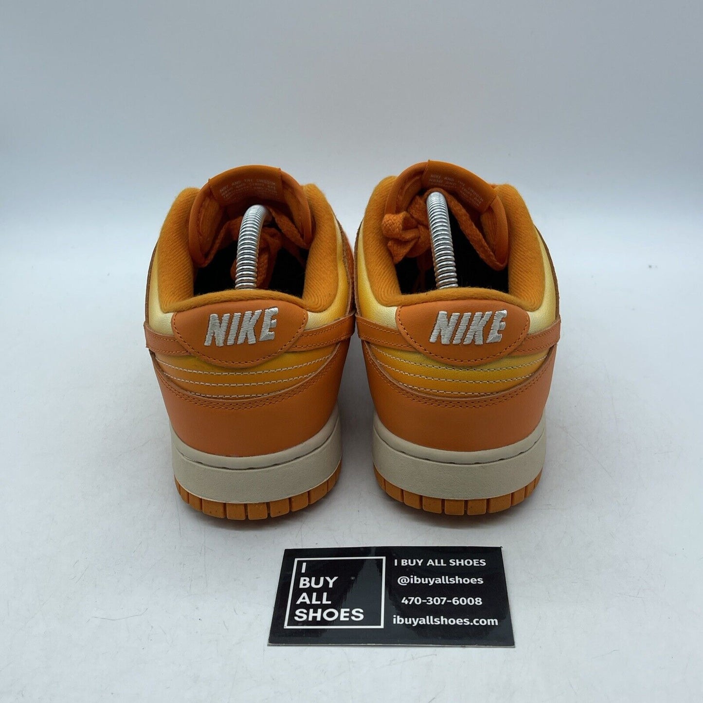 Size 10.5W - Nike Dunk Low Magma Orange White Leather Suede (DX2953-800)