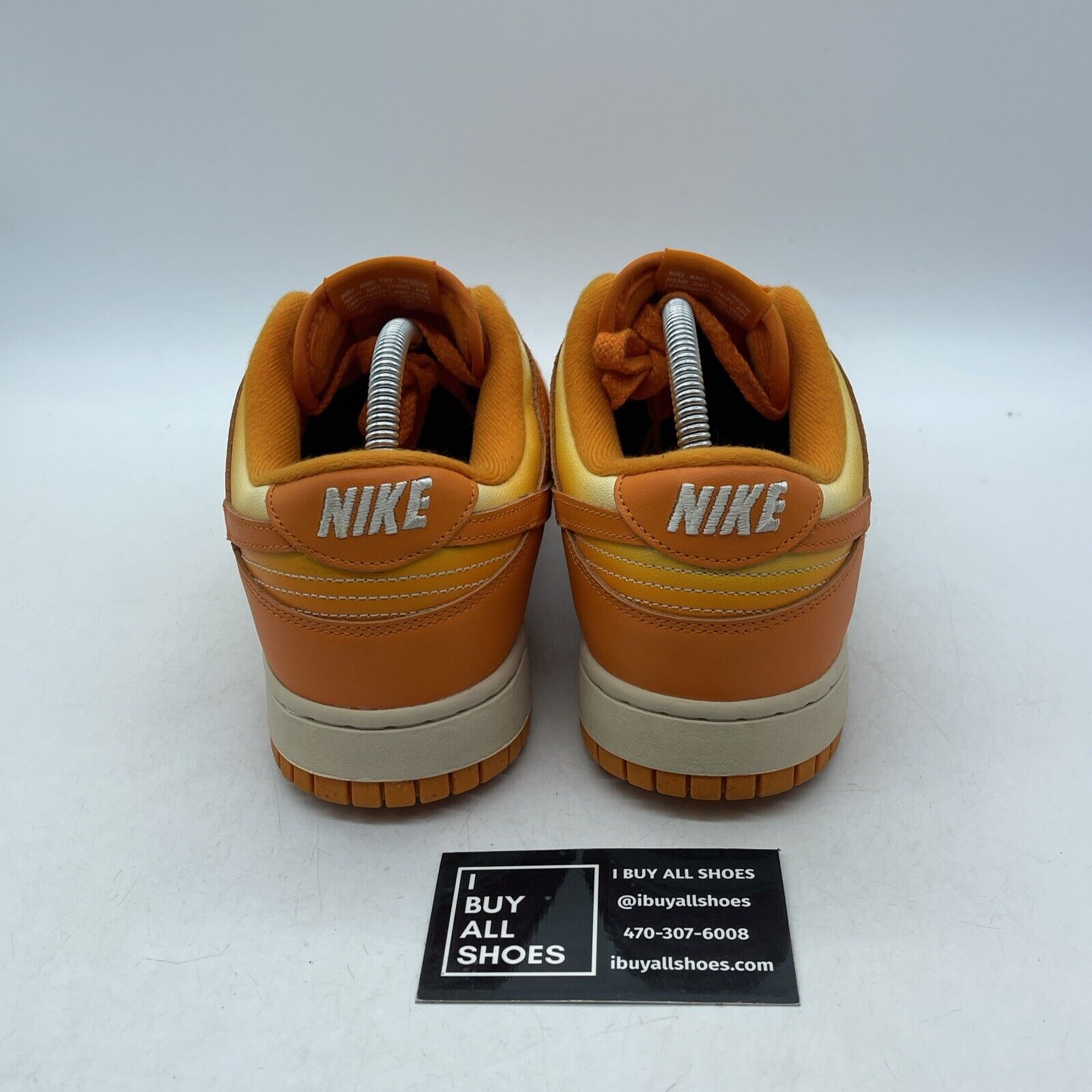Size 10.5W - Nike Dunk Low Magma Orange White Leather Suede (DX2953-800)