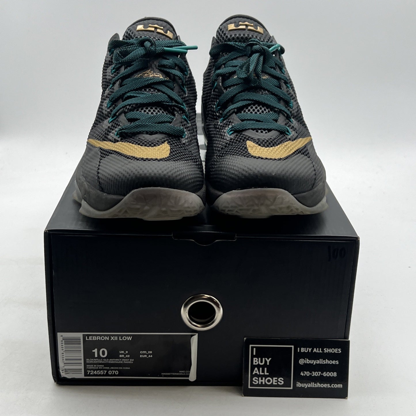 Size 10 - Nike LeBron 12 Low Carbon Fiber (724557-070)