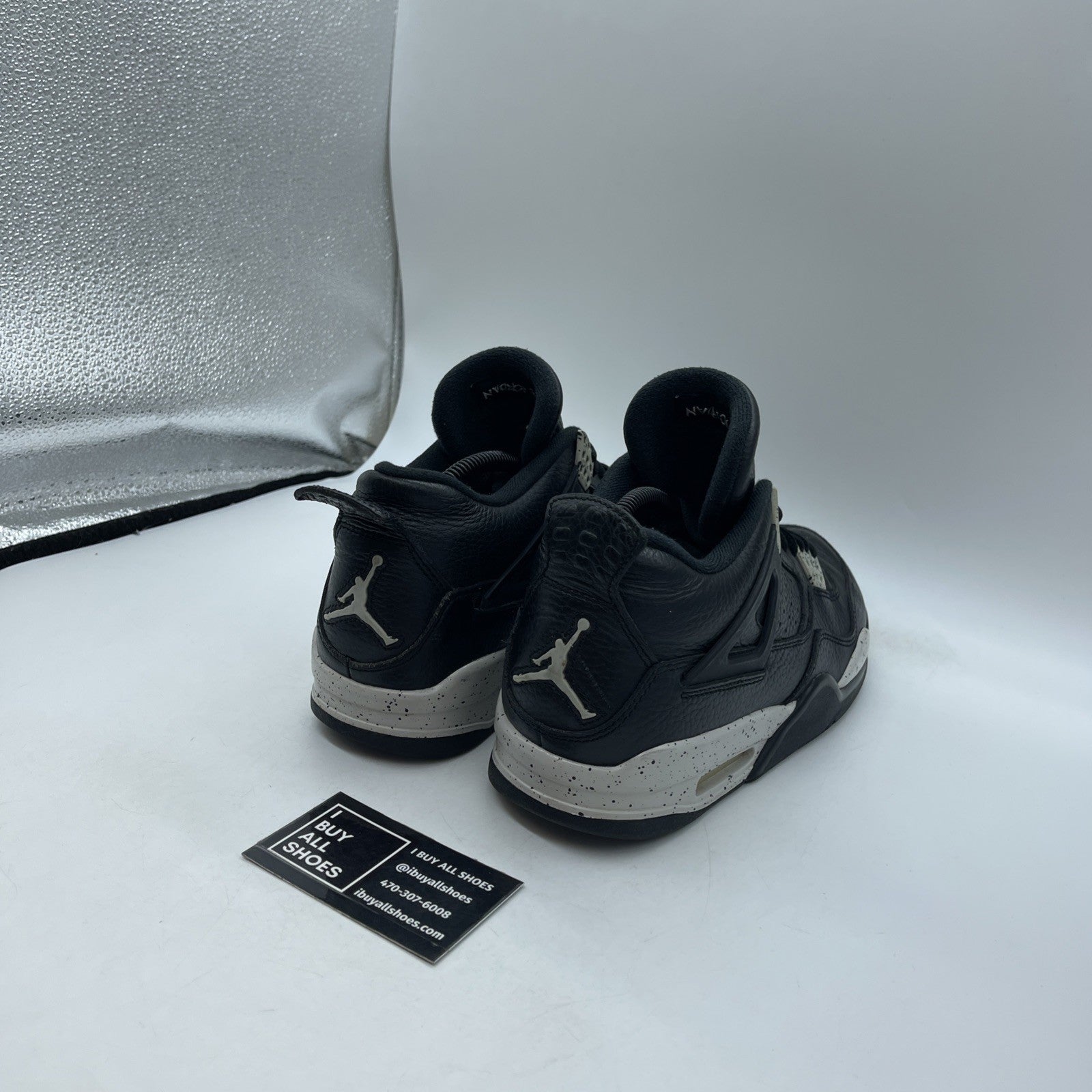 Size 8.5 - Air Jordan 4 Retro LS oreo 2015 (314254-003)