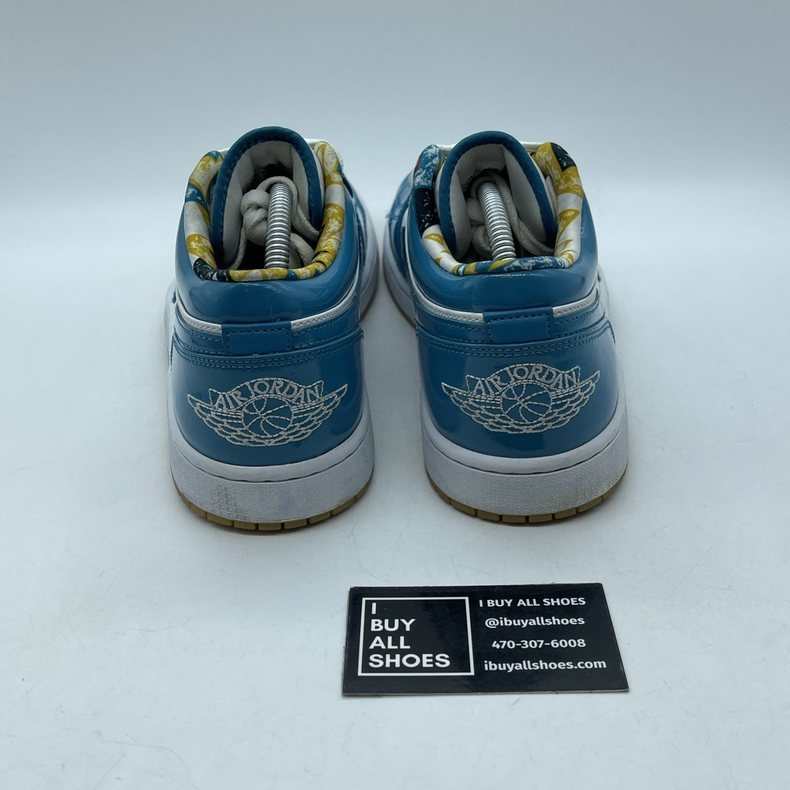 Size 10.5 - Nike Air Jordan 1 Low SE Barcelona Blue White Leather (DC6991-400)