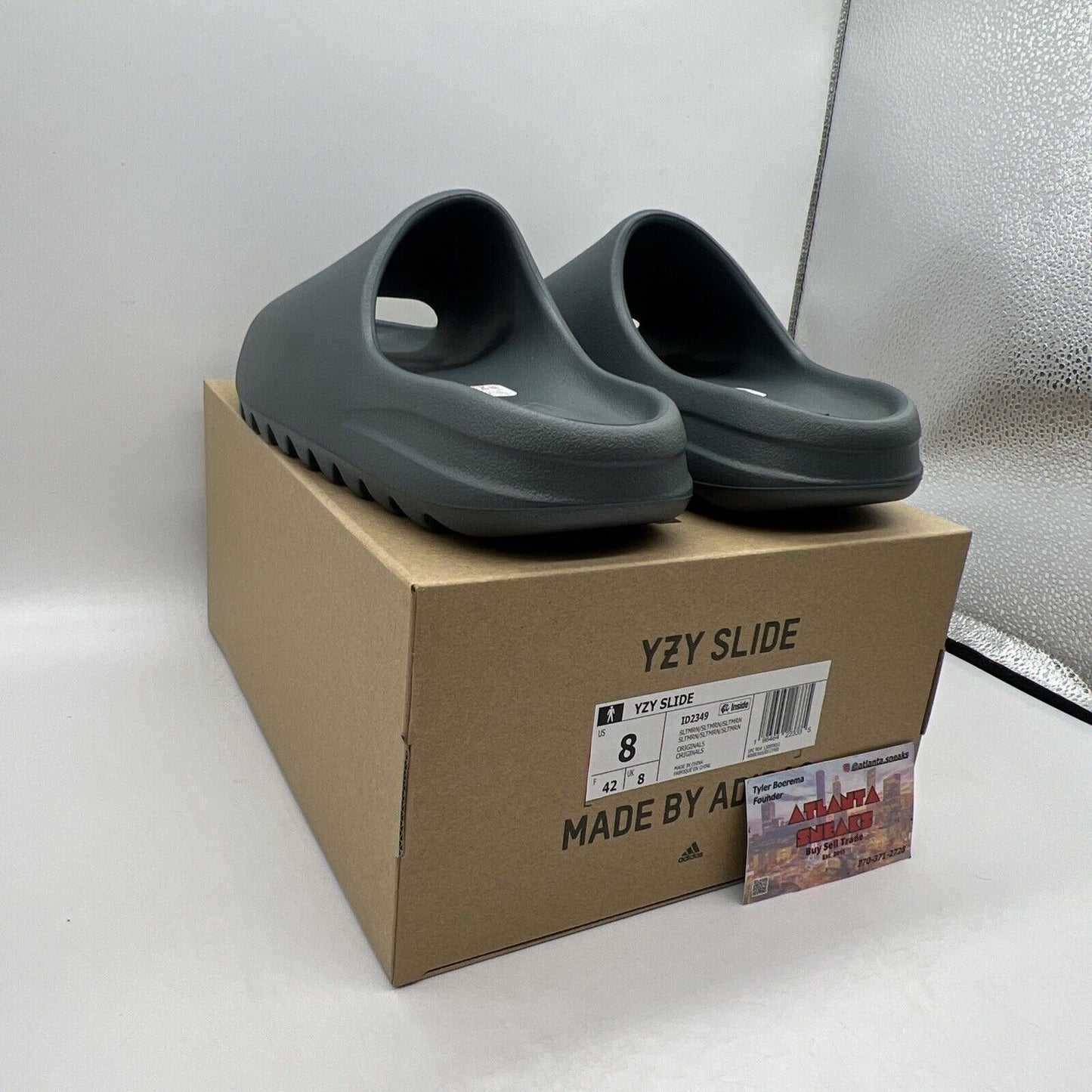 Size 8 - Yeezy Slide - Grey - Slate Marine - ID2349 - YZY Slide Og All