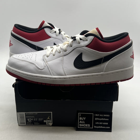 Size 12.5 - Air Jordan 1 Low White University Red (553558-118)