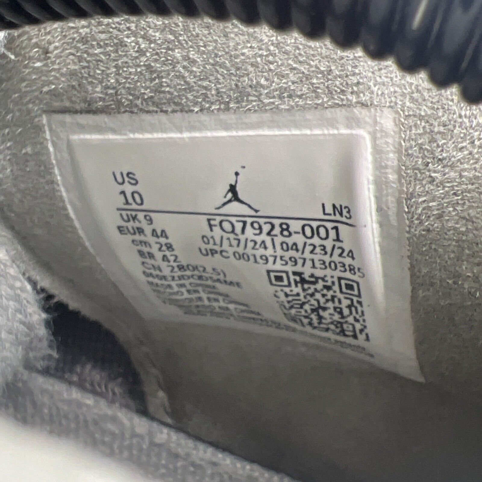 Size 10 - Air Jordan 4 Retro 2024 Paris Olympics Wet Cement (FQ7928-001)