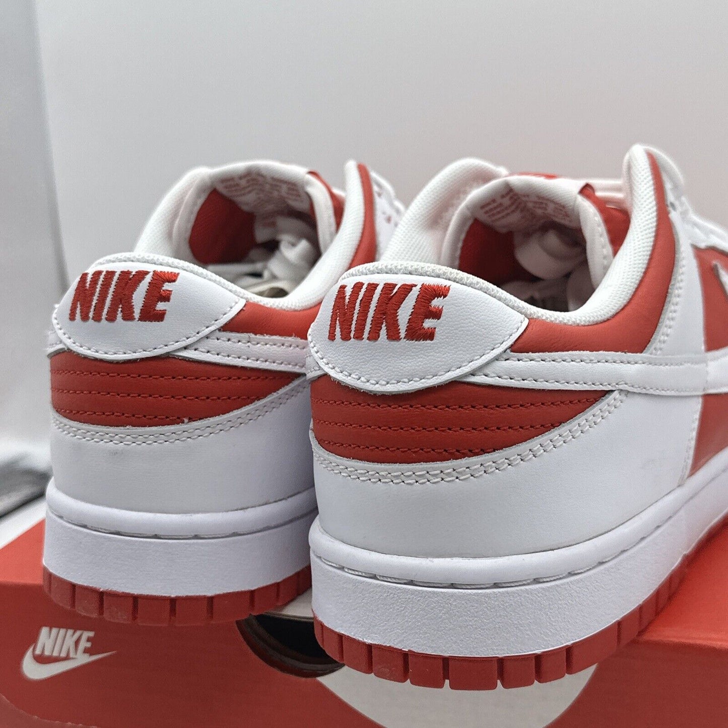 Size 11 - Nike Dunk Low Championship Red 2021 White Red Leather Premium OG All