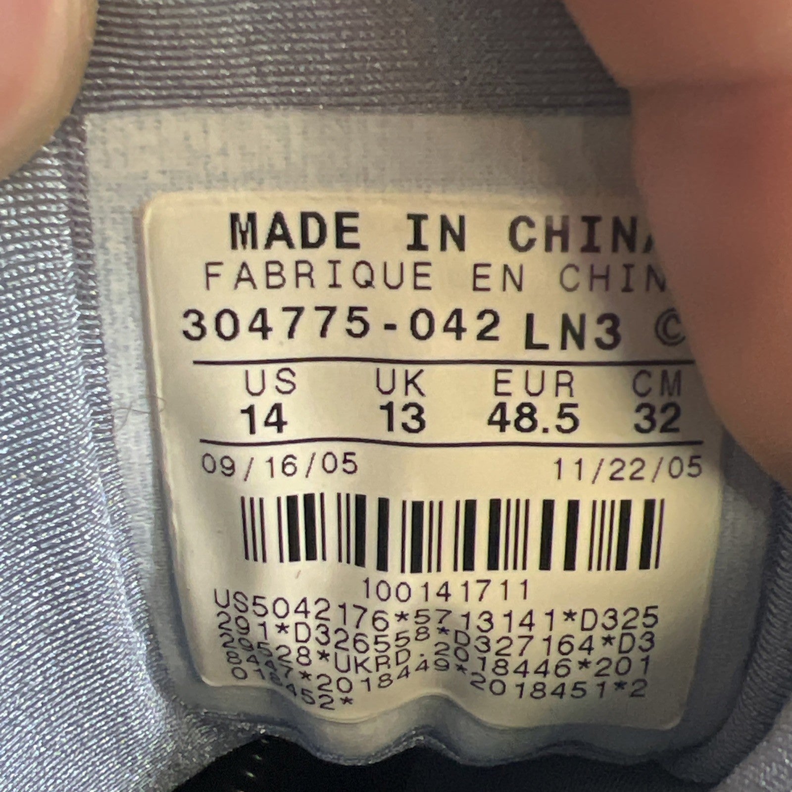 Size 14 - Air Jordan 7 Retro 2006 Chambray (304775-042)