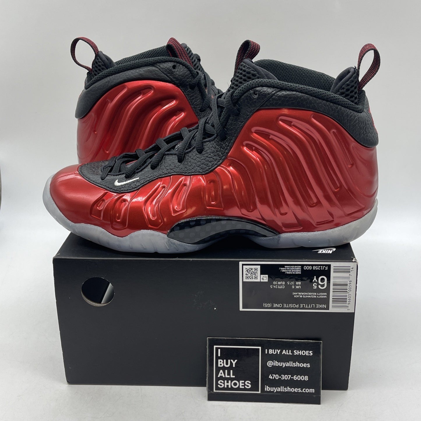 Size 6.5 (GS) - Nike Little Posite One 2023 Mid Metallic Red (FJ1258-600)