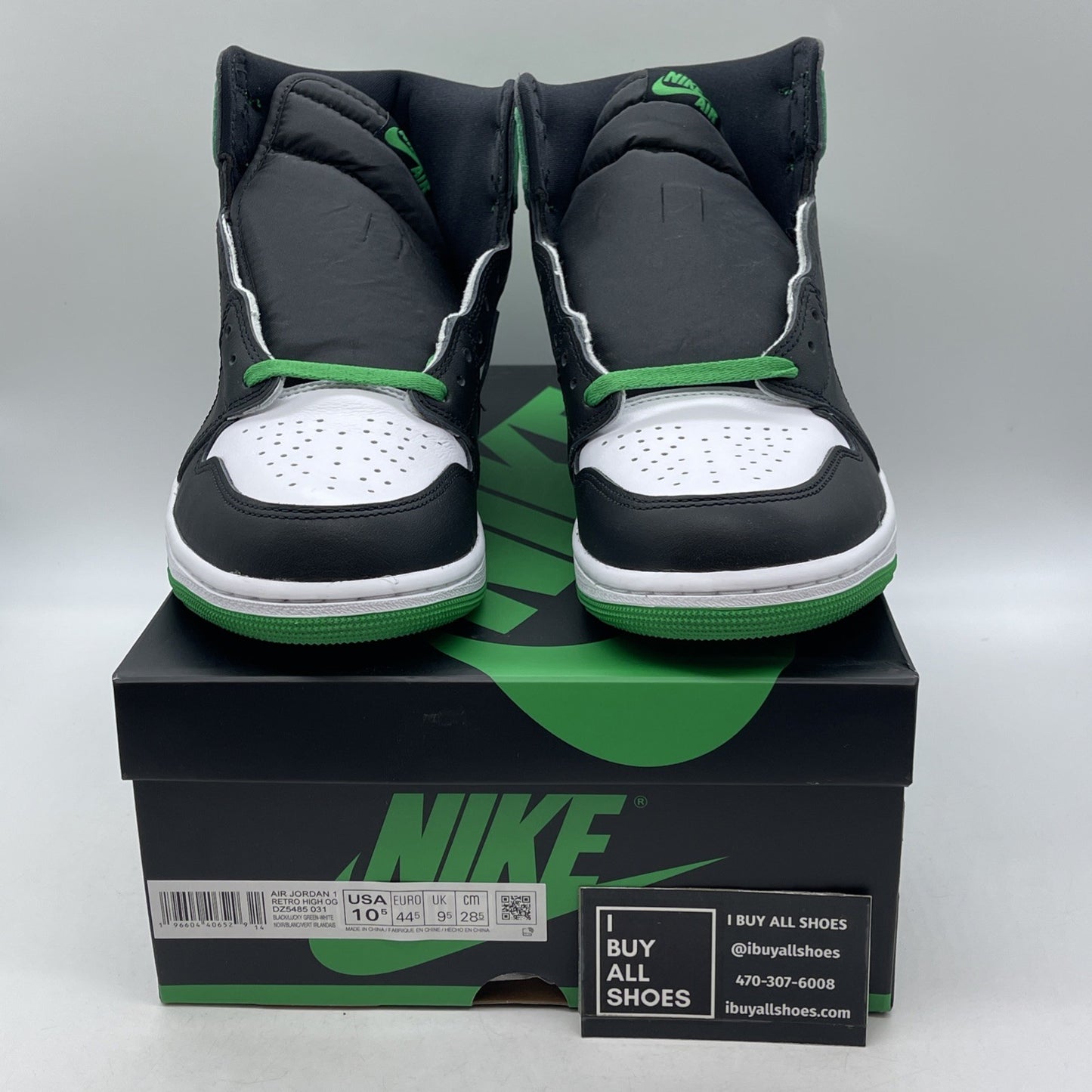 Size 10.5 - Air Jordan 1 Retro OG High Lucky Green (DZ5485-031)
