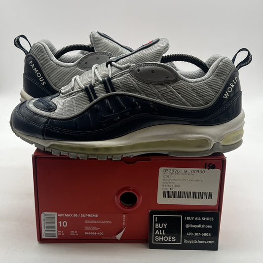 Size 10 - Nike Supreme x Air Max 98 Obsidian (844694-400)