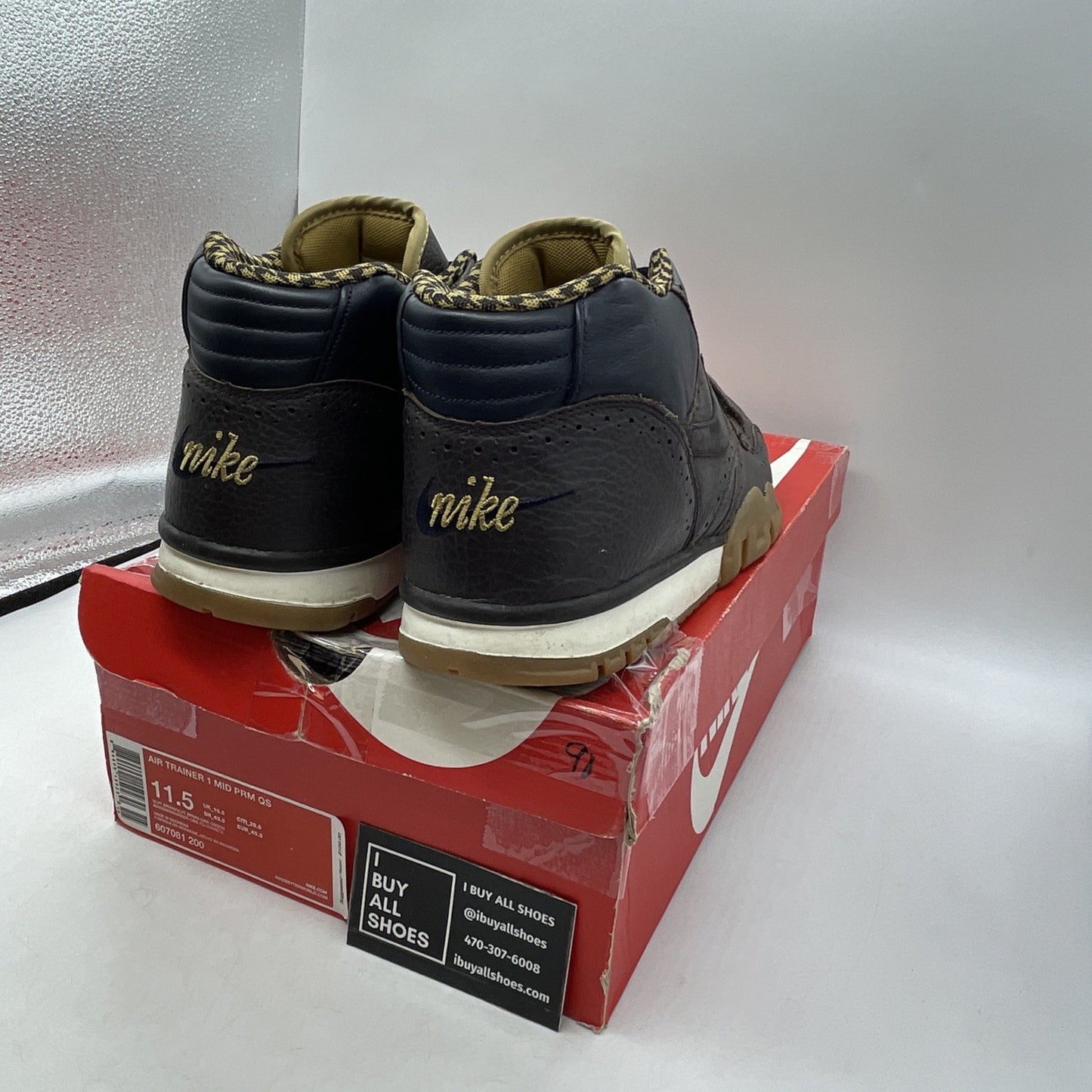 Size 11.5 - Nike Air Trainer 1 Prm Qs Mid Brogue (607081-200)