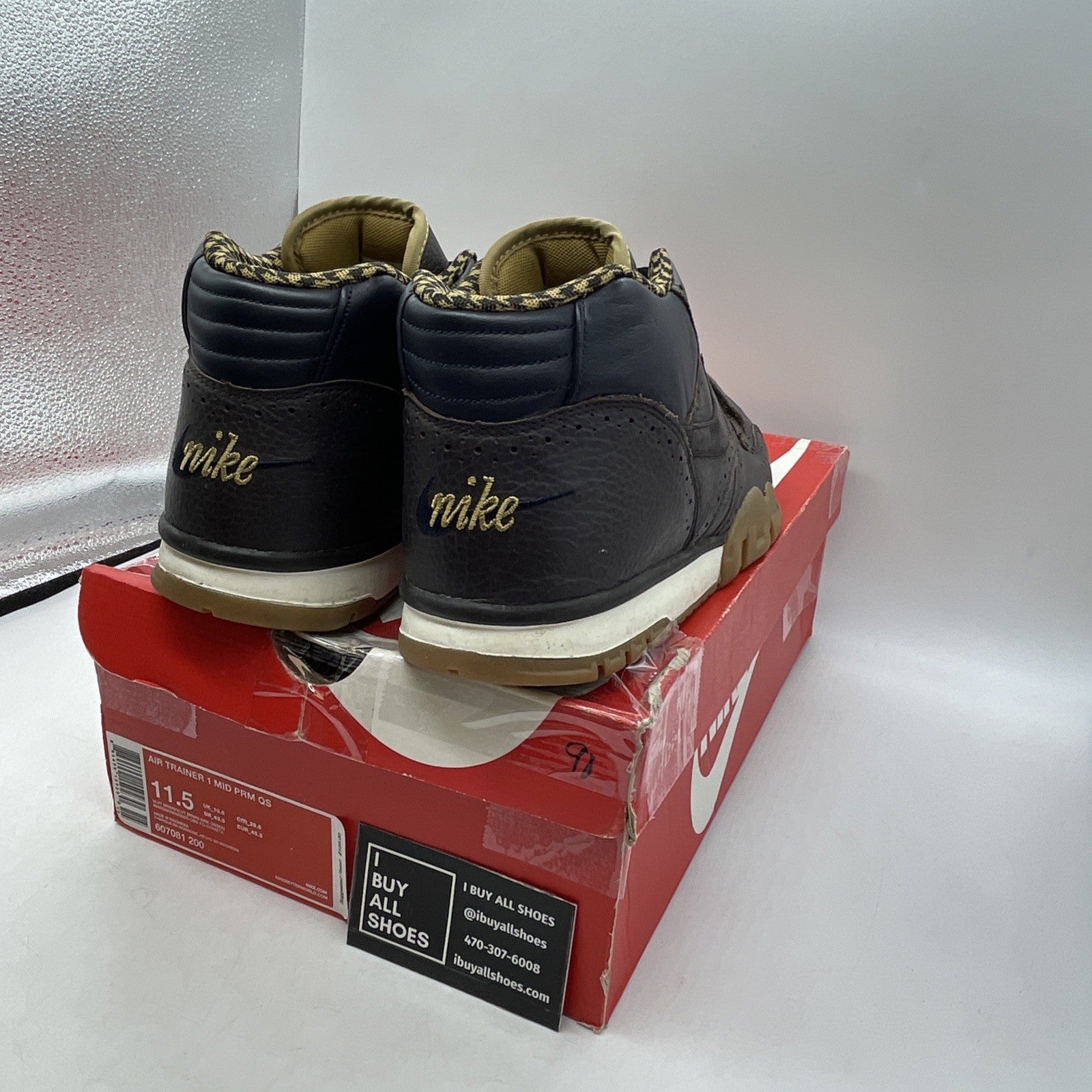 Size 11.5 - Nike Air Trainer 1 Prm Qs Mid Brogue (607081-200)