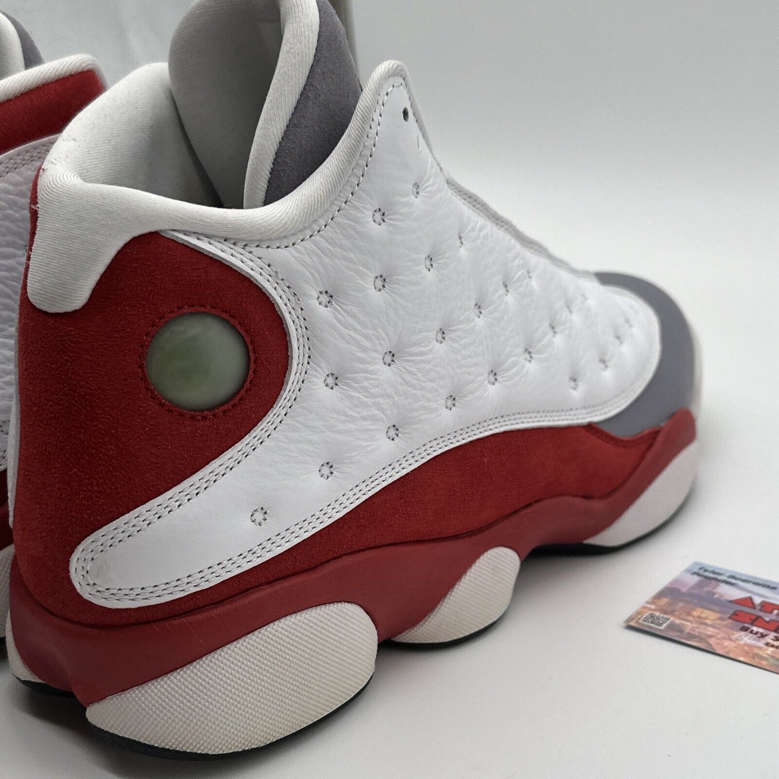 Size 12 - Jordan 13 Retro Grey Toe 2014 Premium, Leather, White, Red Suede OG