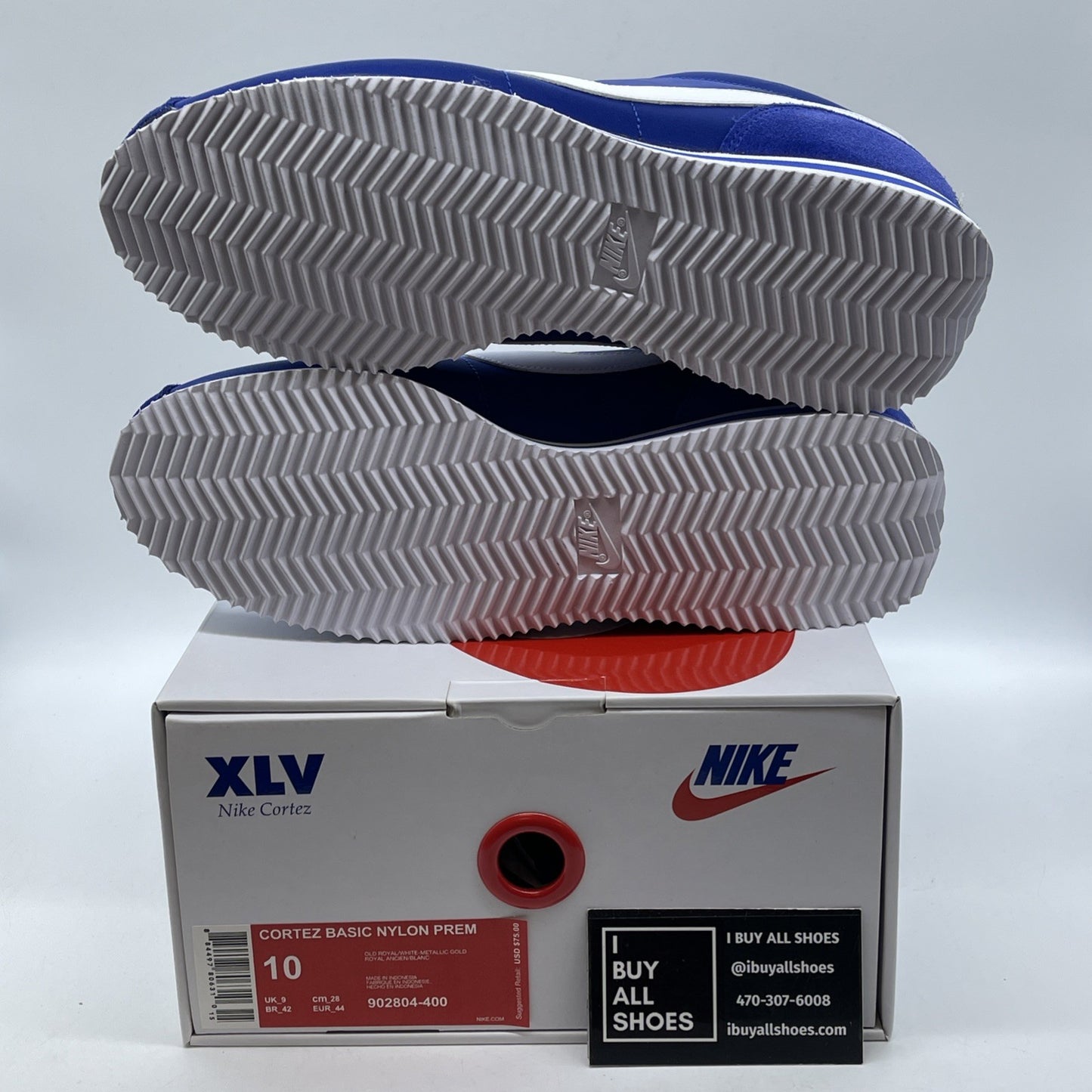 Size 10 - Nike Cortez Basic Nylon Long Beach Blue White Suede (902804-400)