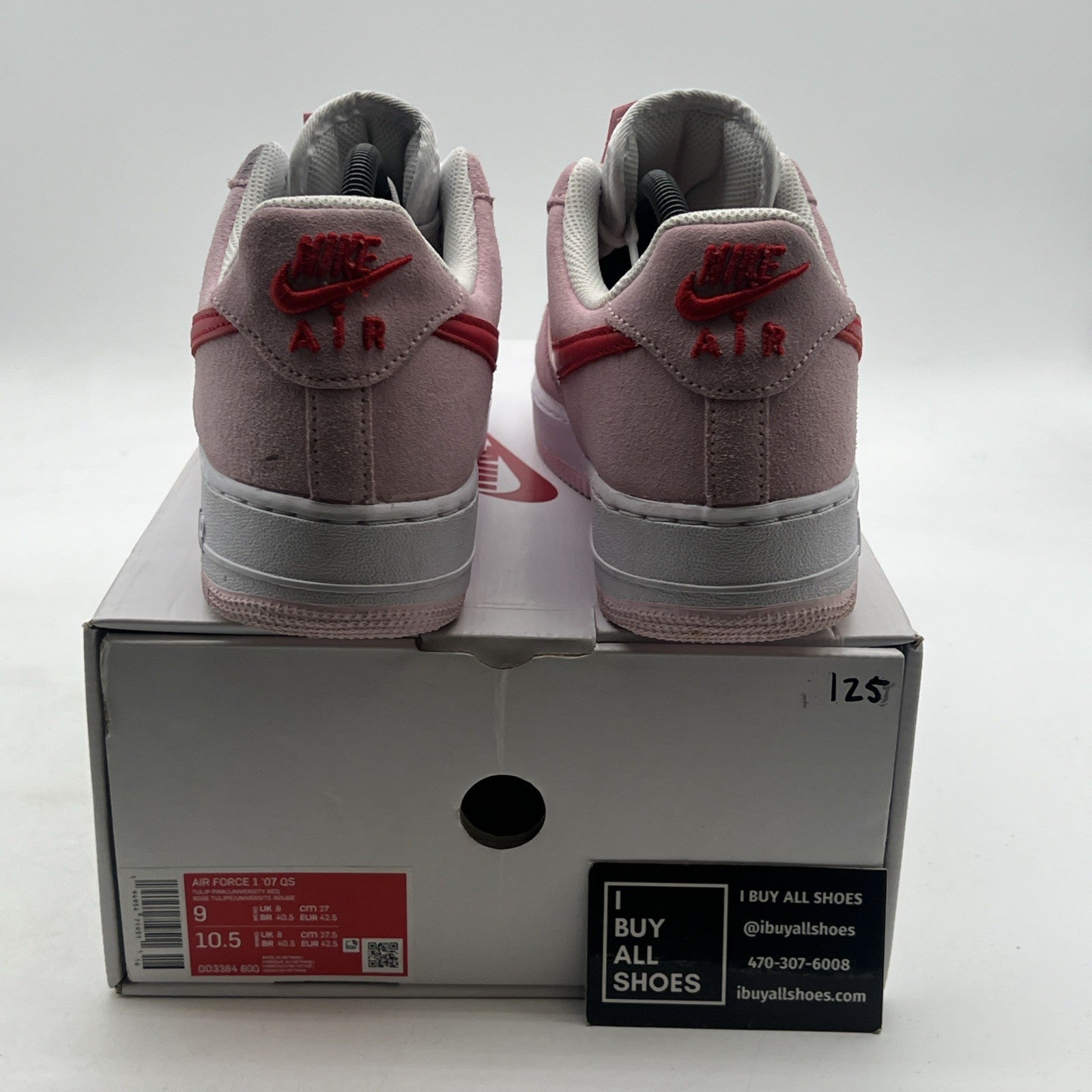 Size 9 - Nike Air Force 1 '07 QS Low Valentine’s Day Love Letter (DD3384-600)