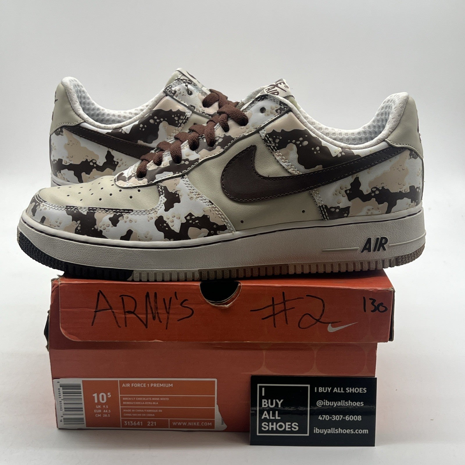 Size 10.5 - Nike Air Force 1 Low Brown (313641-221)