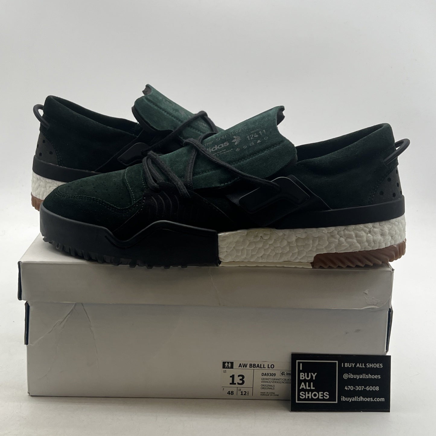 Size 13 - adidas Alexander Wang x AW BBall Low Green Night (DA9309)