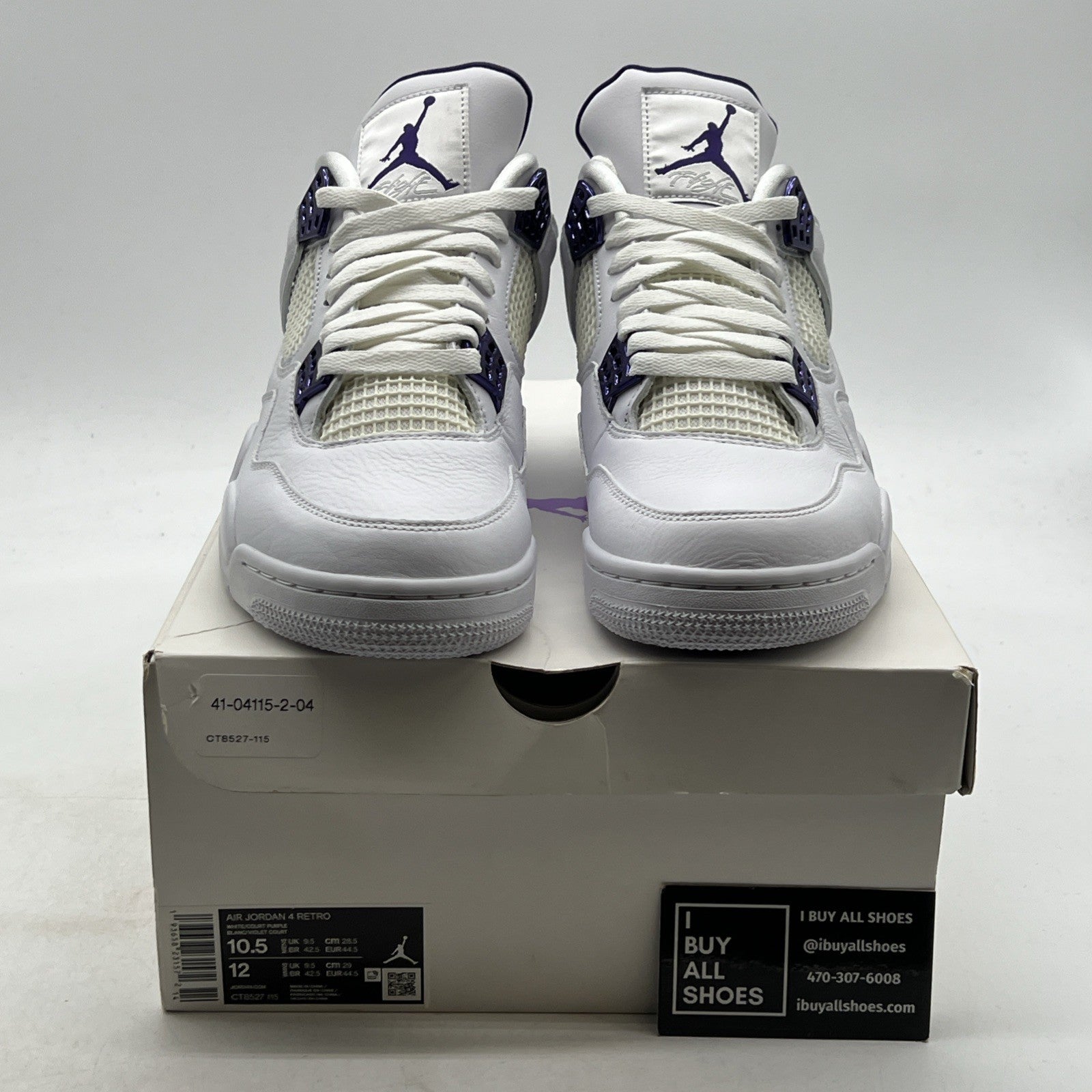 Size 10.5 - Air Jordan 4 Retro Mid Purple Metallic (CT8427-115)