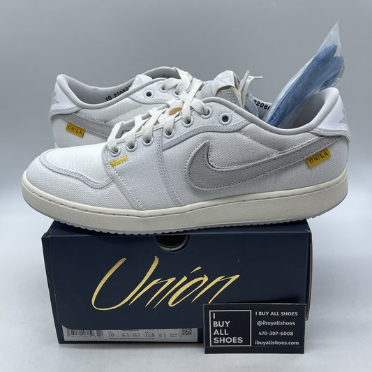 Size 10 - Air Jordan 1 KO x Union LA Low White Neutral Grey (DO8912-101)