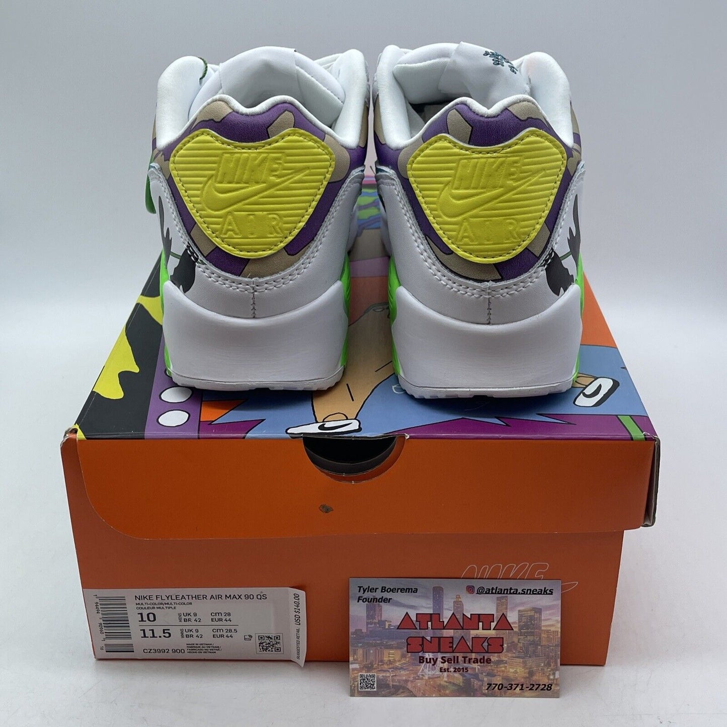Size 10 - Nike Ruohan Wang x Air Max 90 Flyleather Multicolor (CZ3992-900)