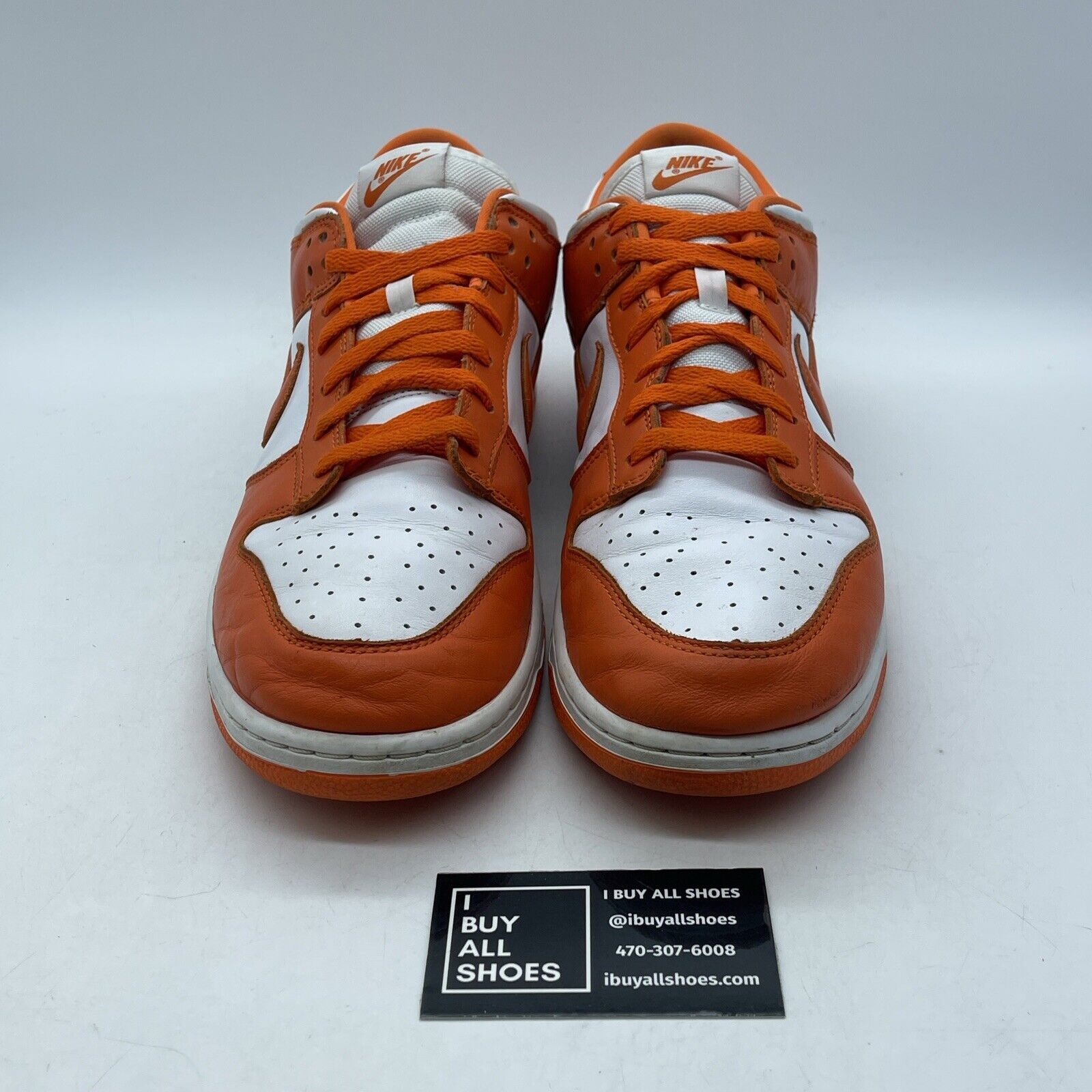 Size 12 - Nike Dunk Low Retro SP Syracuse Orange White Leather Suede (CU1726–101