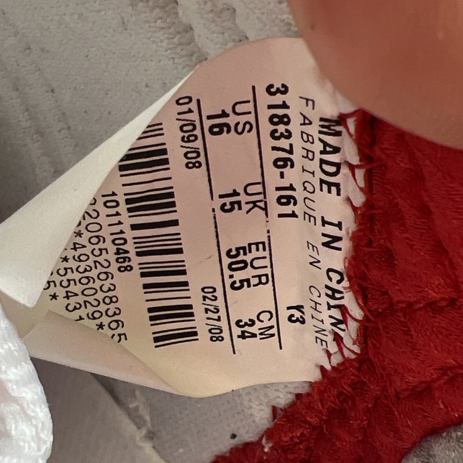 Size 16 - Air Jordan 23 OG White Varsity Red (318376-161)