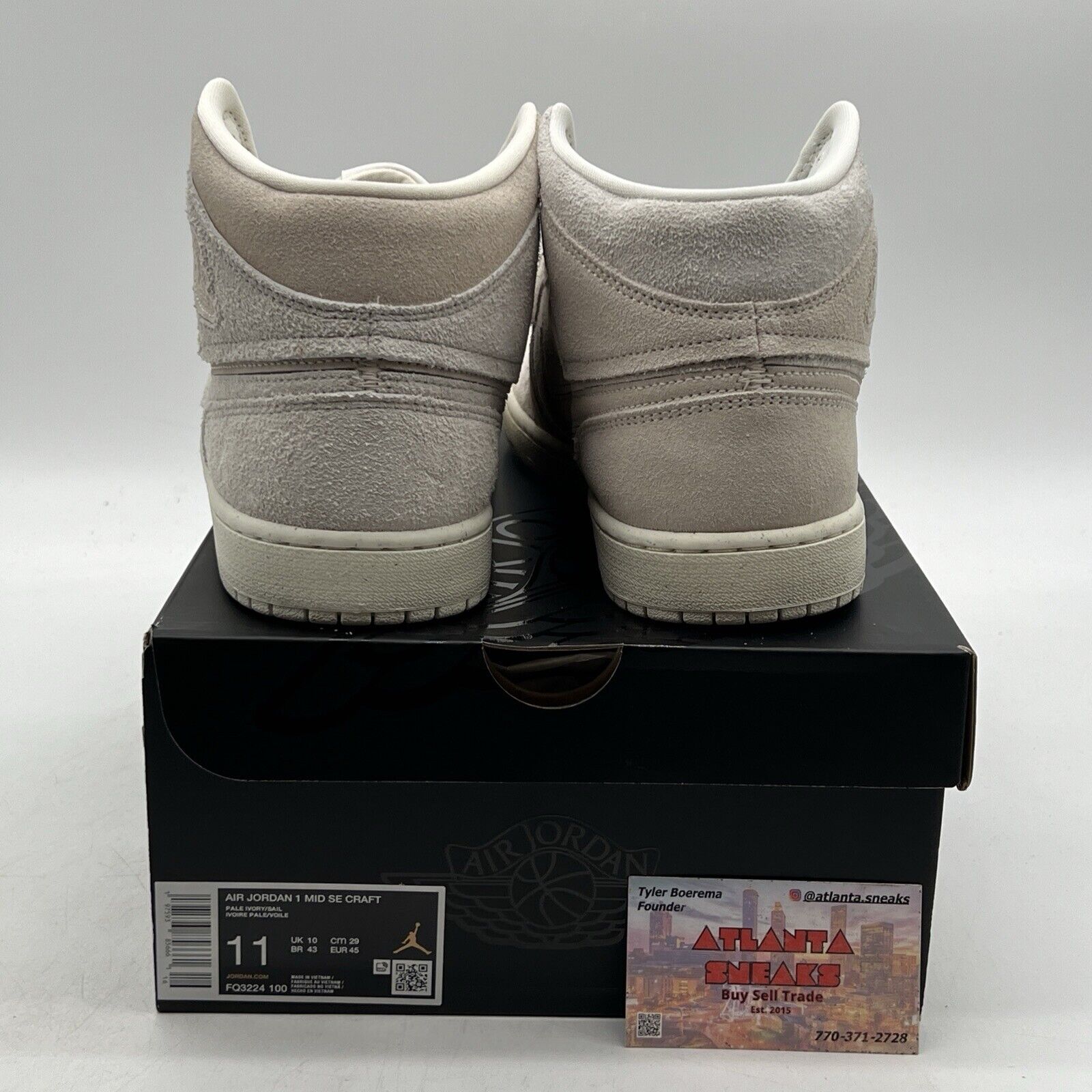 Size 11 - Air Jordan 1 SE Craft Mid Pale Ivory Suede (FQ3224-100)