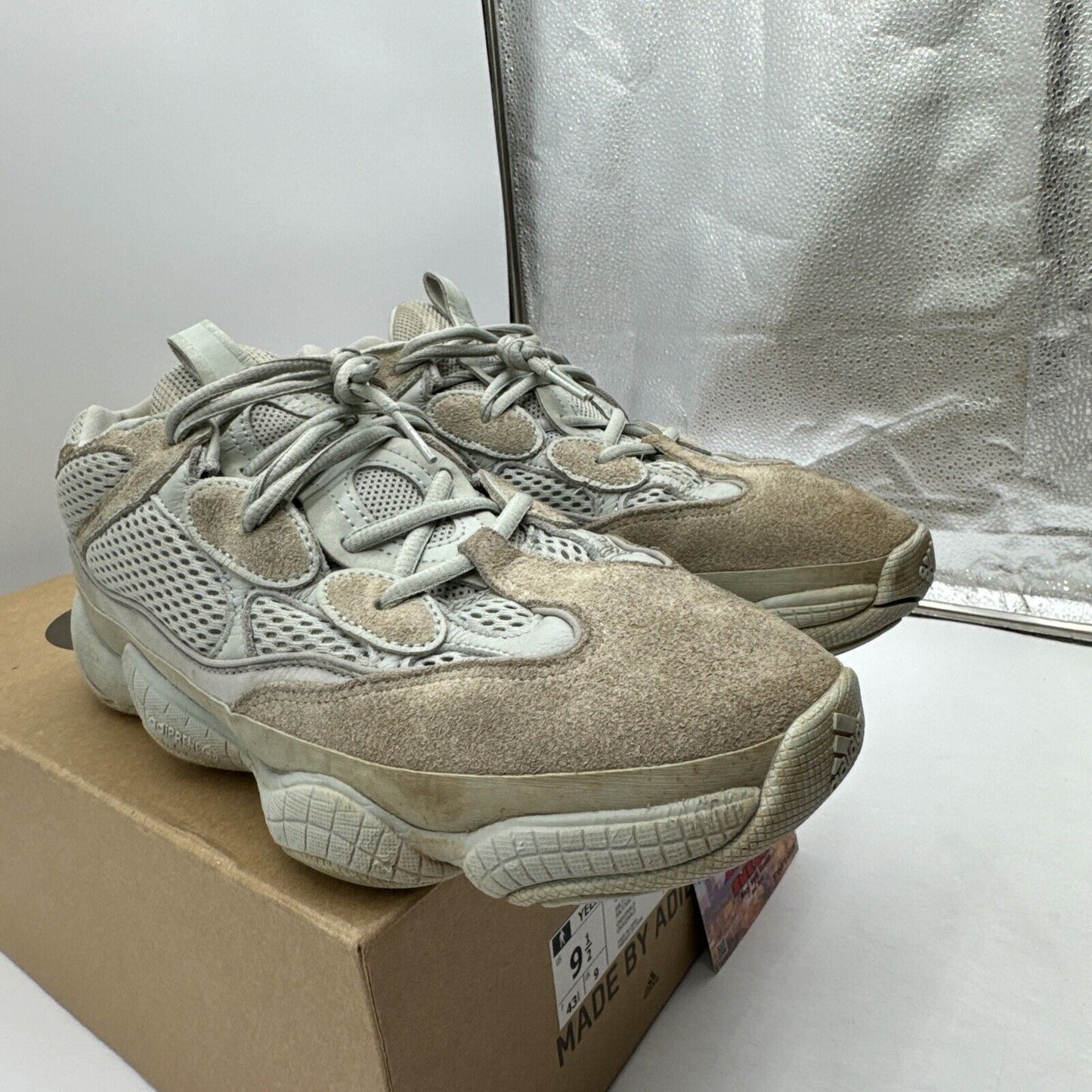 Size 9.5 - adidas Yeezy 500 Salt OG All Suede And Nylon Adi Prene Comfort