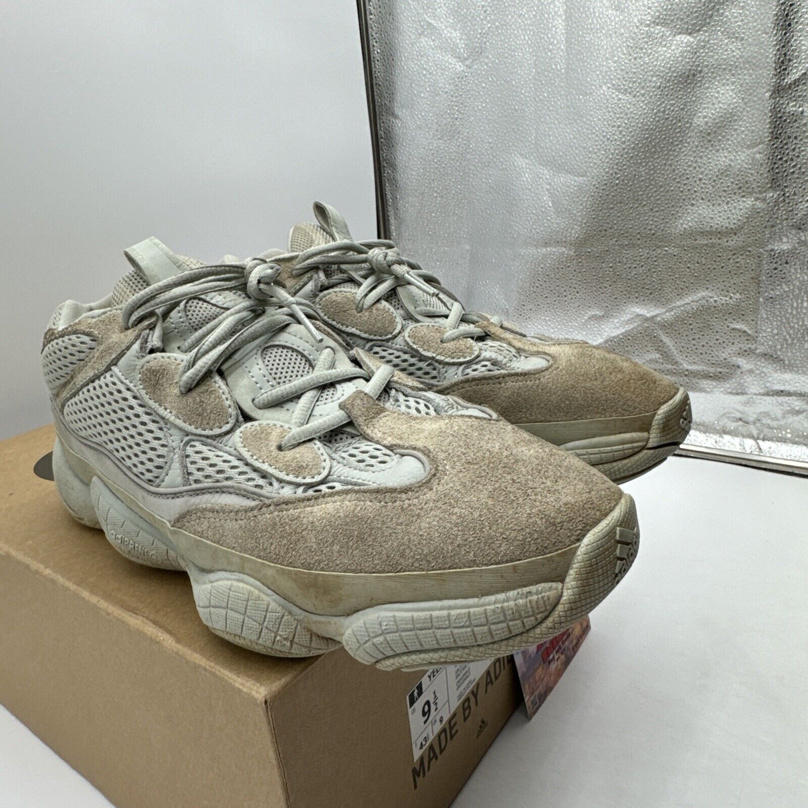 Size 9.5 - adidas Yeezy 500 Salt OG All Suede And Nylon Adi Prene Comfort
