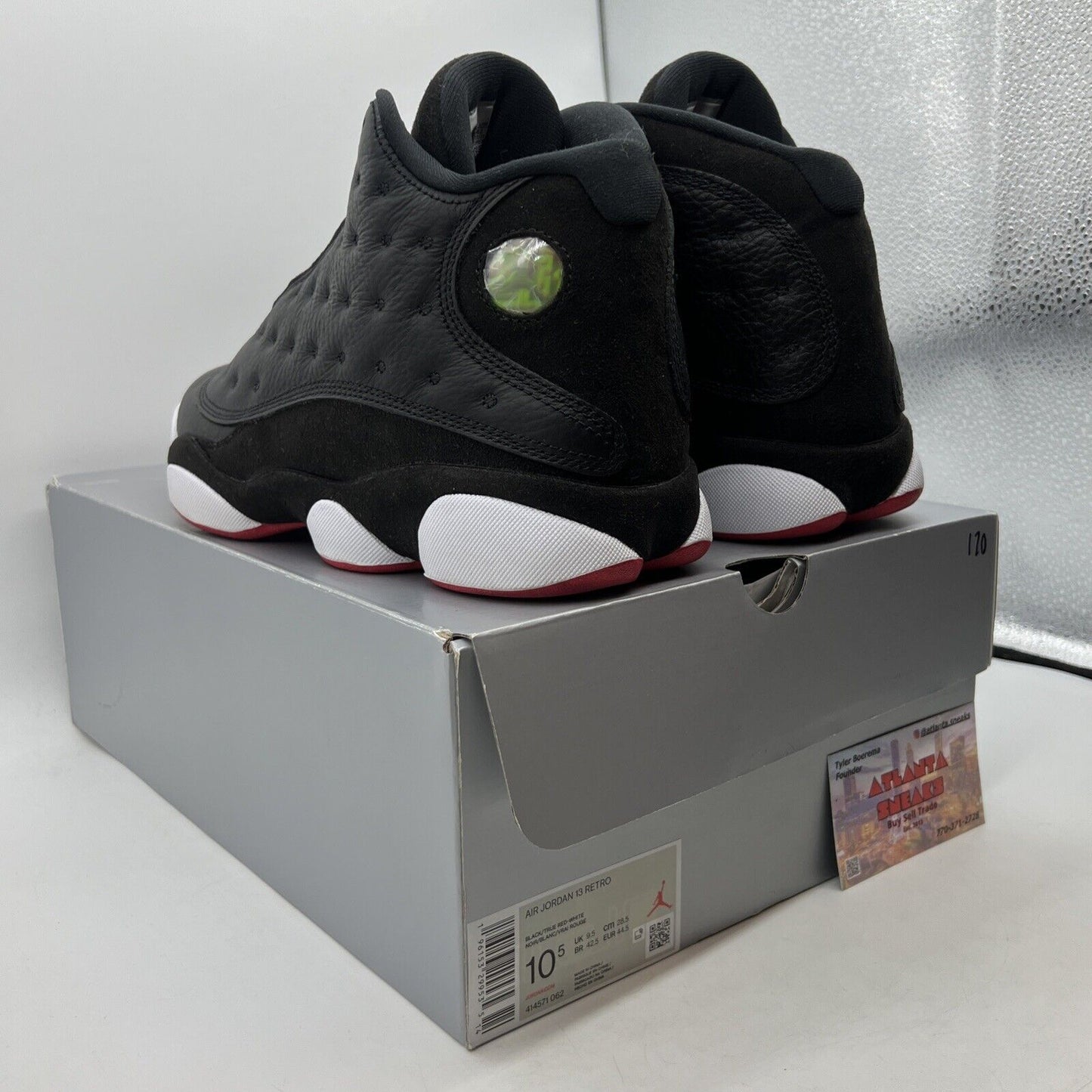 Size 10.5 - Jordan 13 Retro Mid Playoff Black Red White (414571-062)