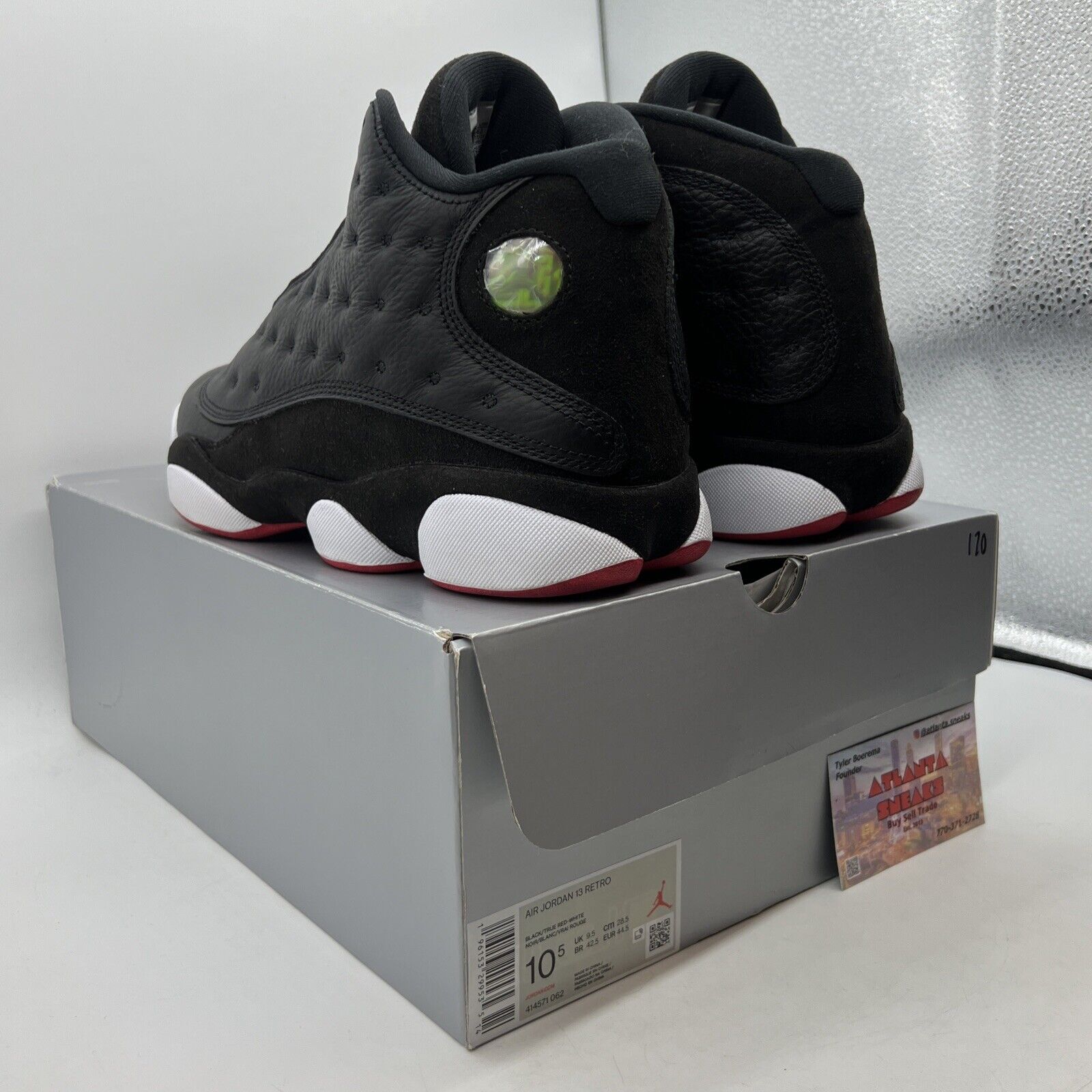Size 10.5 - Jordan 13 Retro Mid Playoff Black Red White (414571-062)