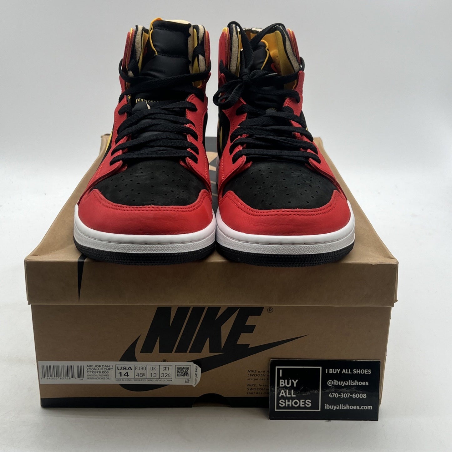 Size 14 - Air Jordan 1 Zoom Comfort High Chile Red (CT0978-006)