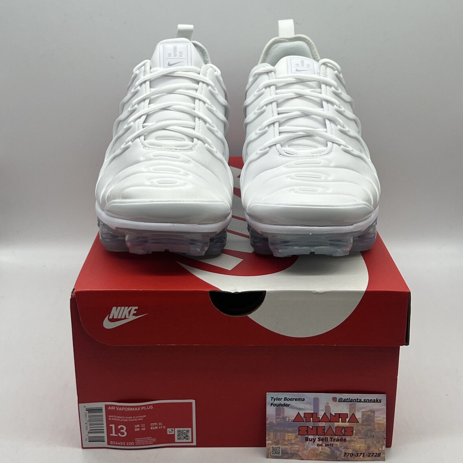 Size 13 - Nike Air VaporMax Plus White Brand New Og All