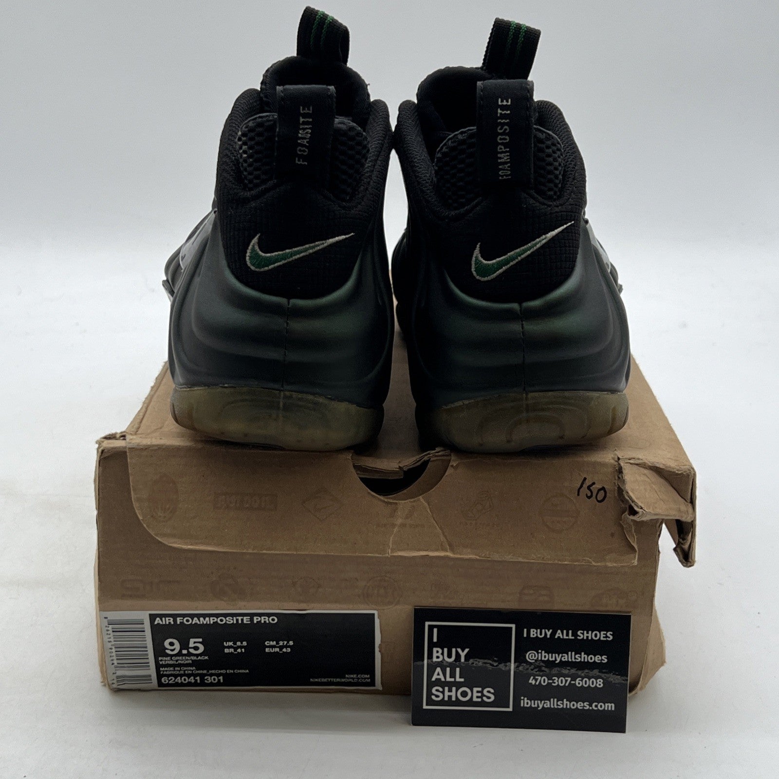 Size 9.5 - Nike Air Foamposite Pro Pine Green (624041-301)