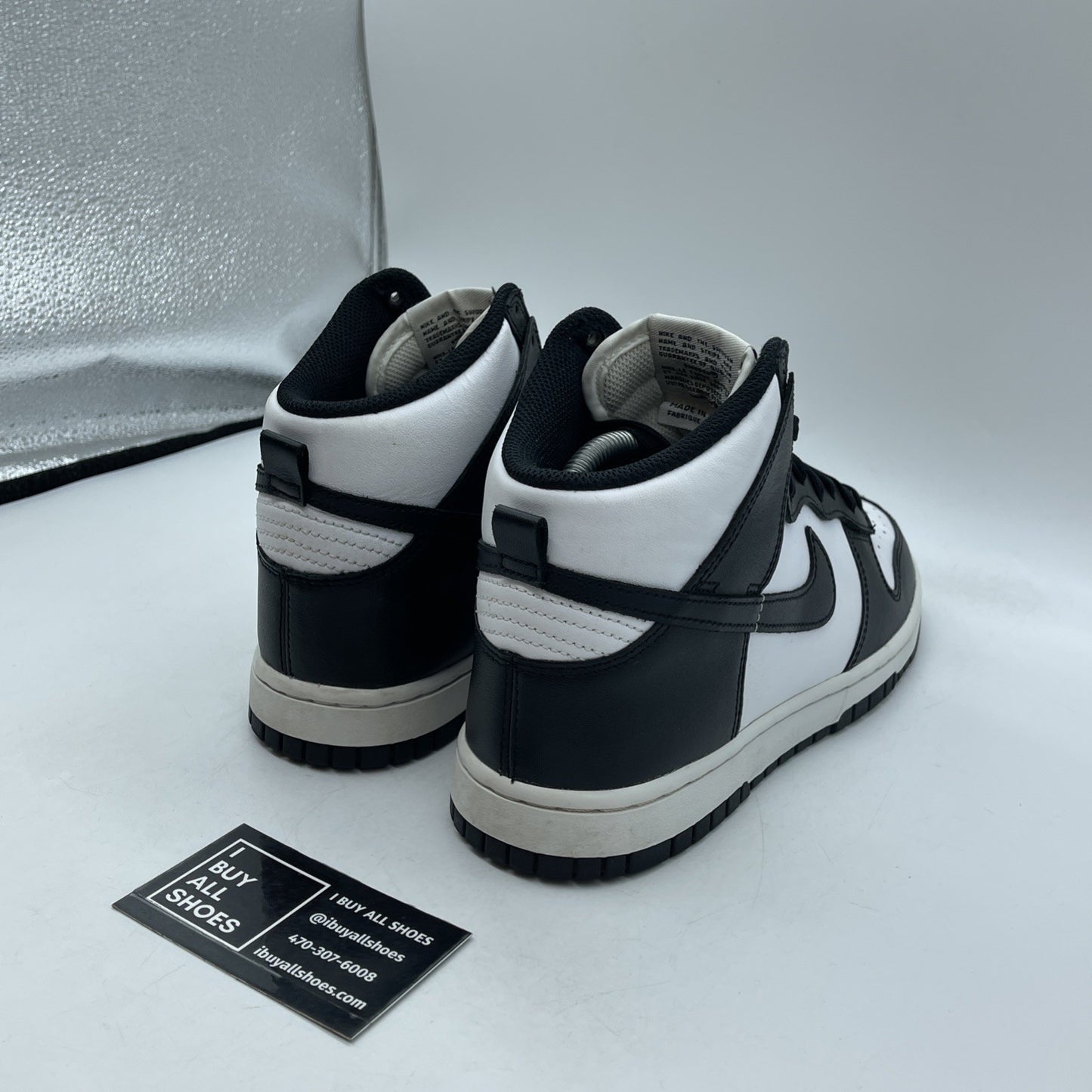Size 8.5 - Nike Dunk High Black White Leather (DD1399-105)