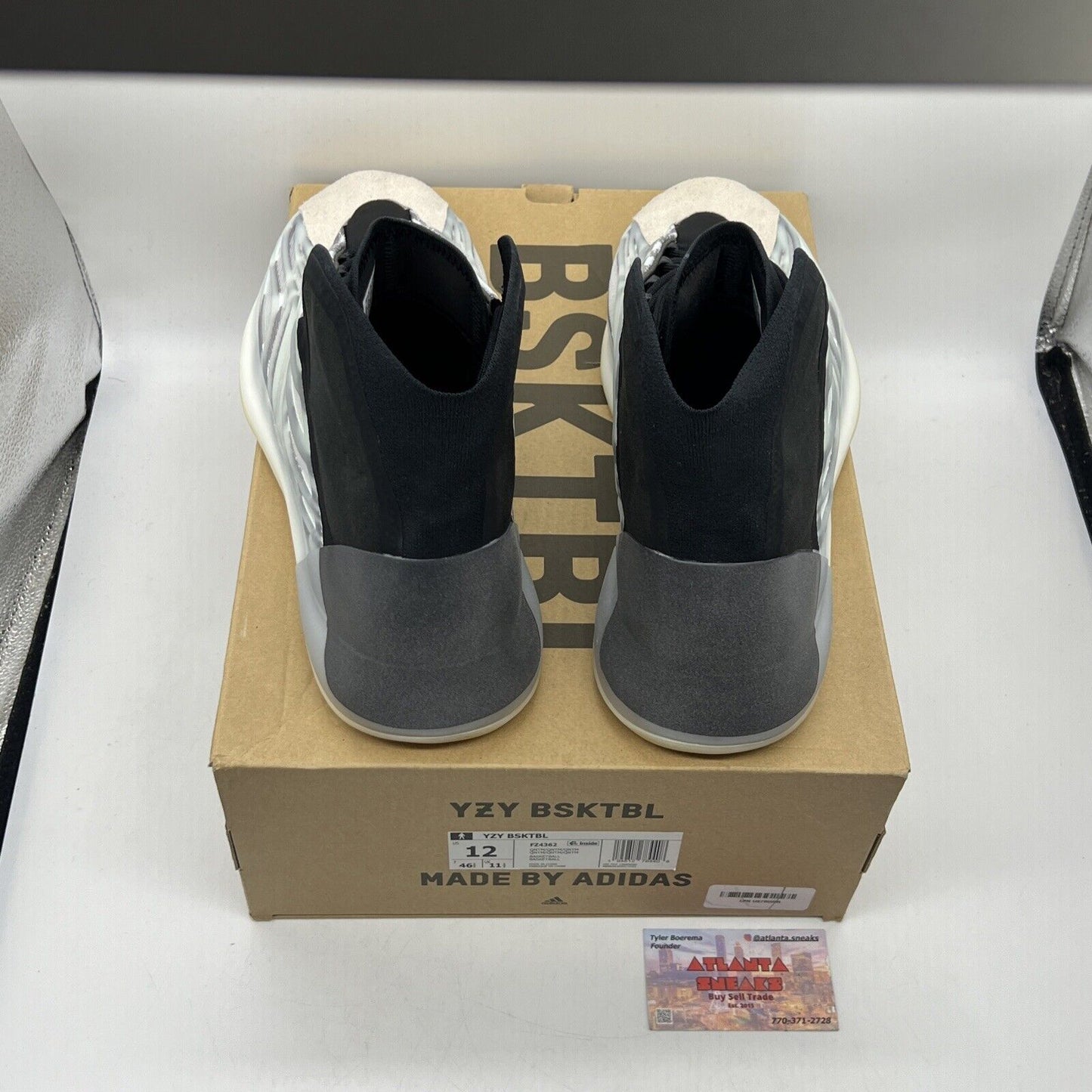 Size 12 - adidas Yeezy Basketball Quantum Black Suede (FZ4362)