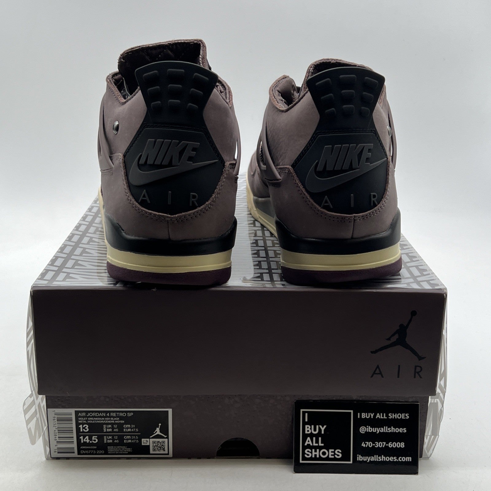 Size 13 - Air Jordan 4 Retro x A Ma Maniere Mid Violet Ore (DV6773-220)