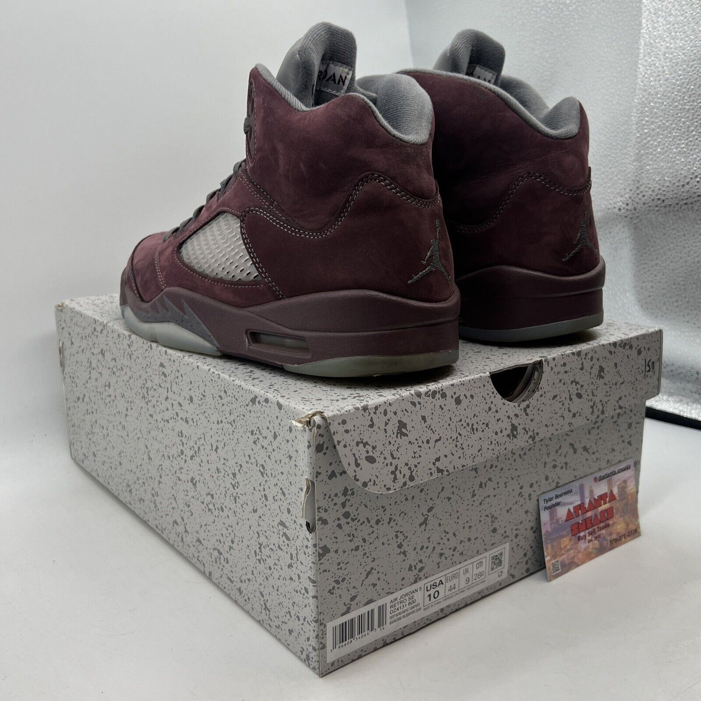 Size 10 - Air Jordan 5 Retro SE 2023 Burgundy Grey Suede (DZ4131-600)