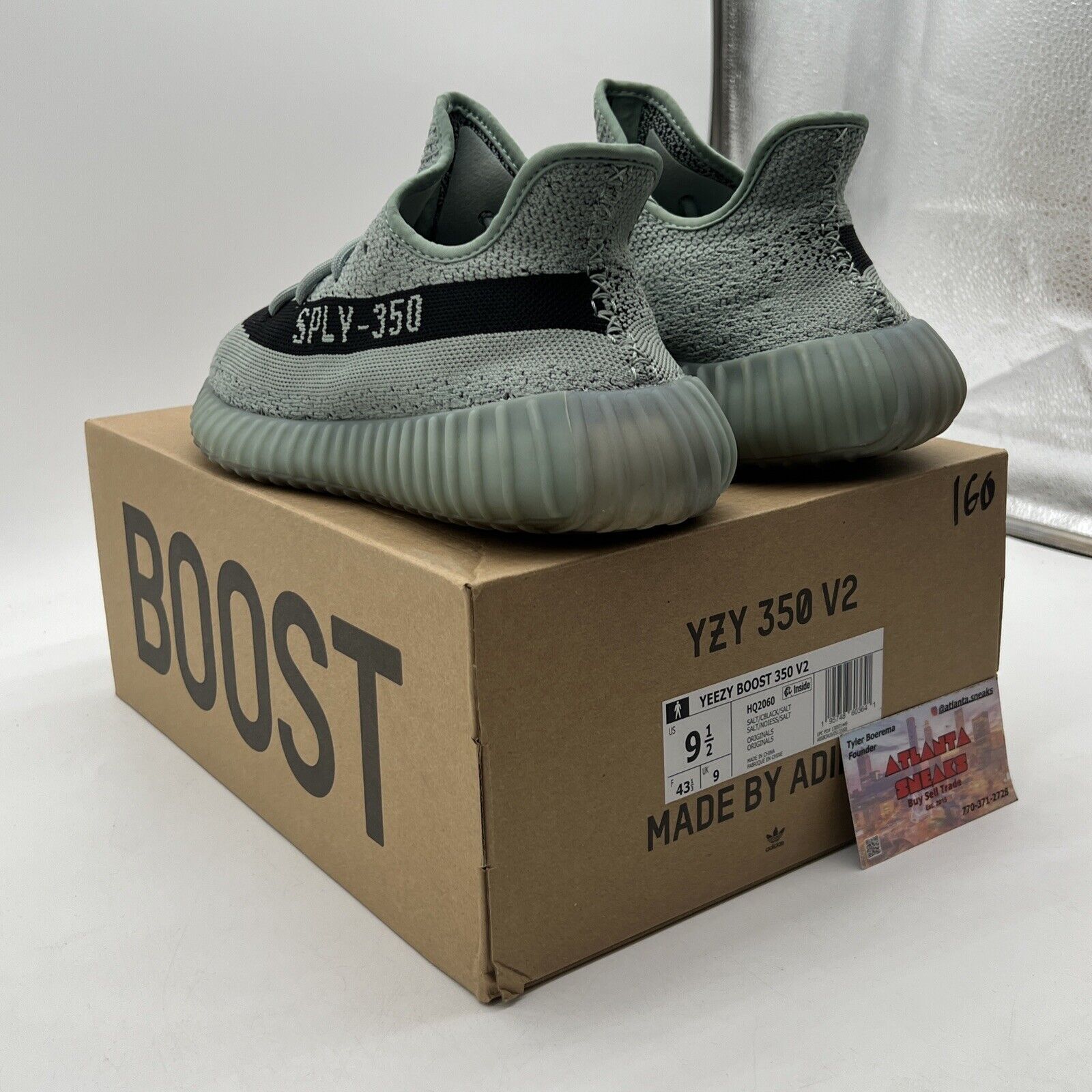 Size 9.5 - Yeezy Boost 350 V2 Salt Black (HQ2060)
