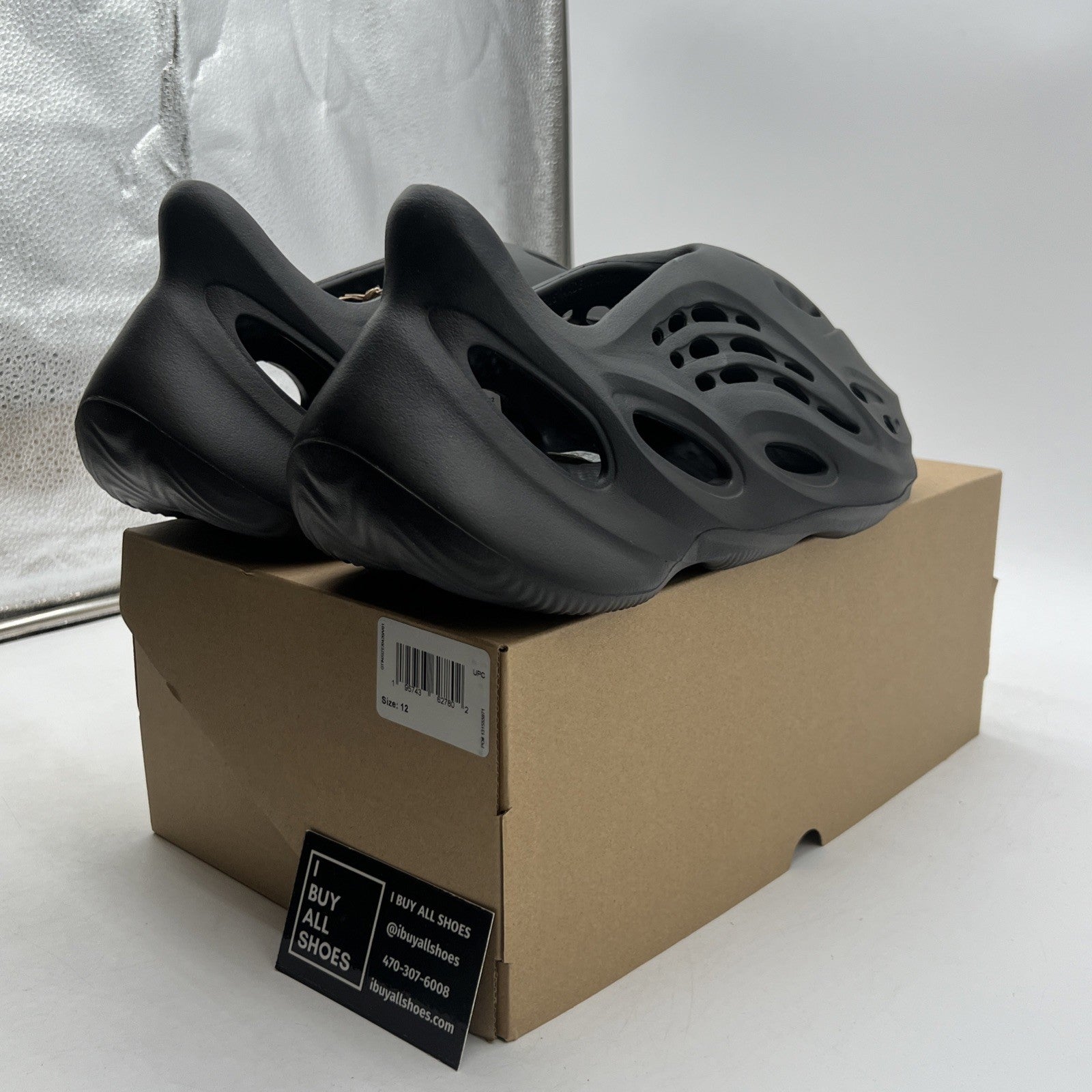 Size 12 - Adidas Yeezy Foam Runner - Onyx (HP8739)
