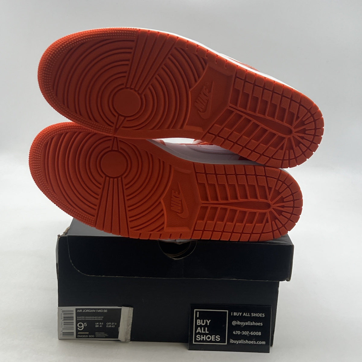 Size 9.5 - Air Jordan 1 SE Mid Electro Orange (DM3531-800)