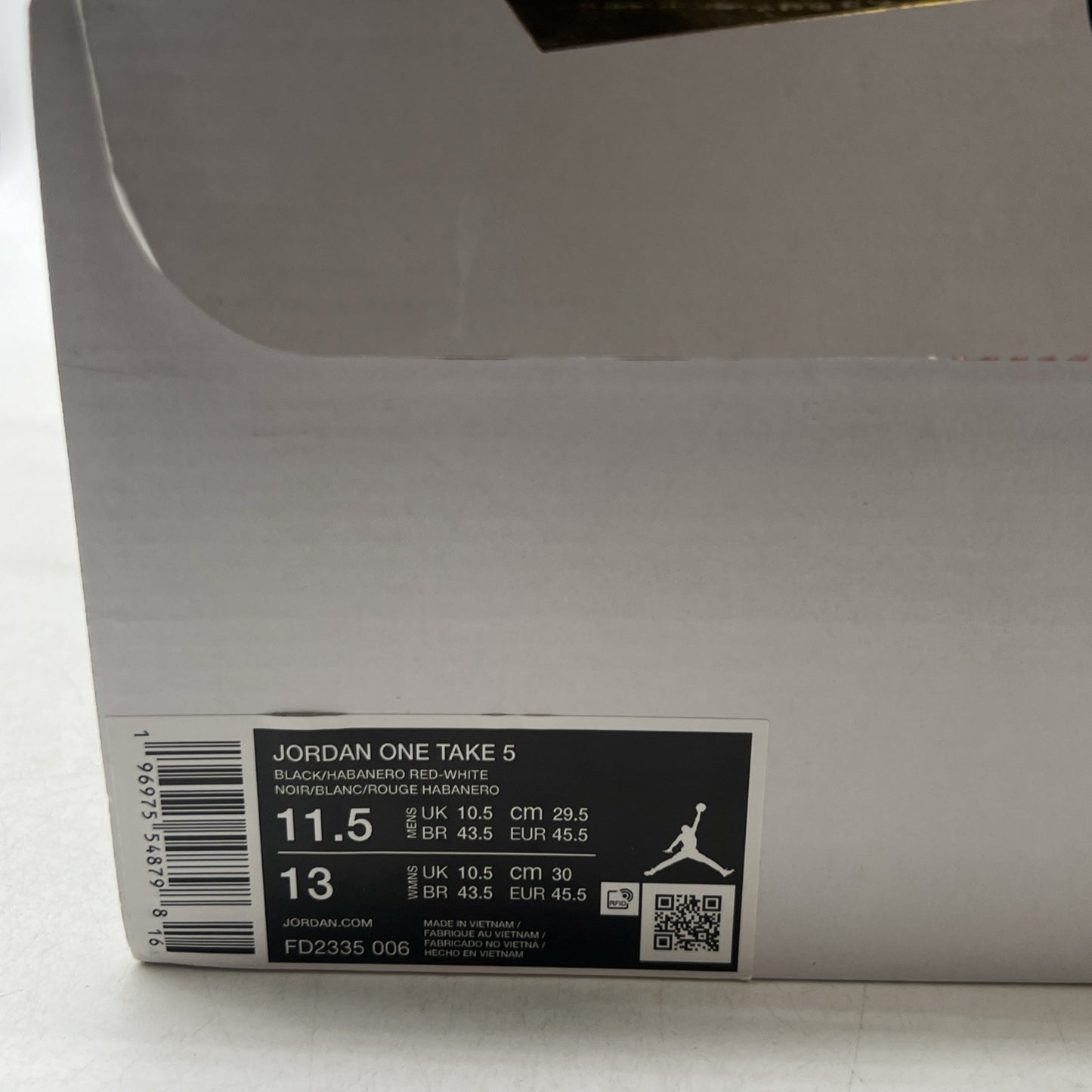 Size 11.5 - Jordan One Take 5 Black Habanero Red (FD2335-006)