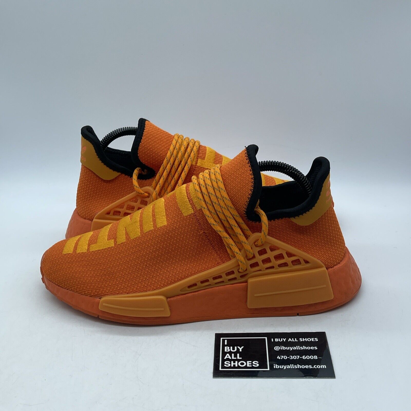 Size 8 - adidas Pharrell x NMD Human Race Orange Black Suede Leather (GY0095)