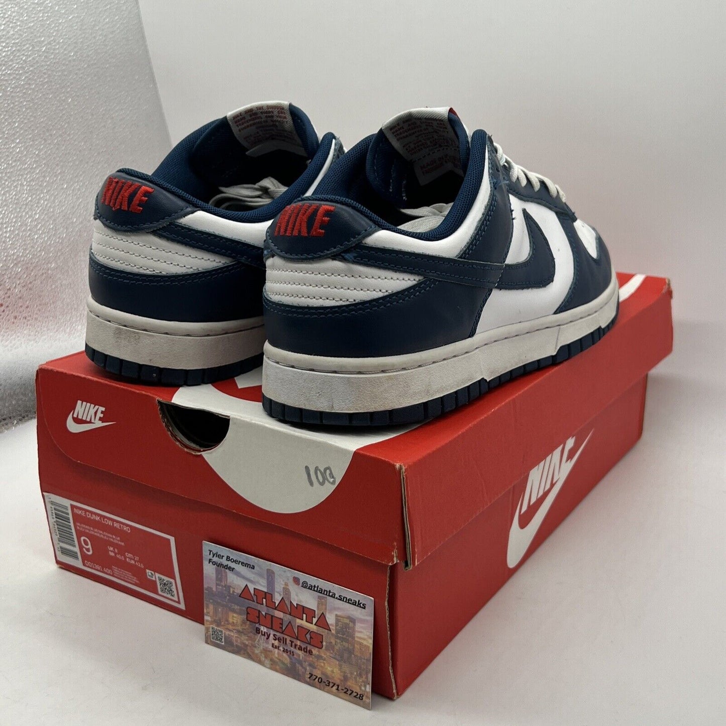 Size 9 - Nike Dunk Low Velarian Blue/White Leather (DD1391-400)