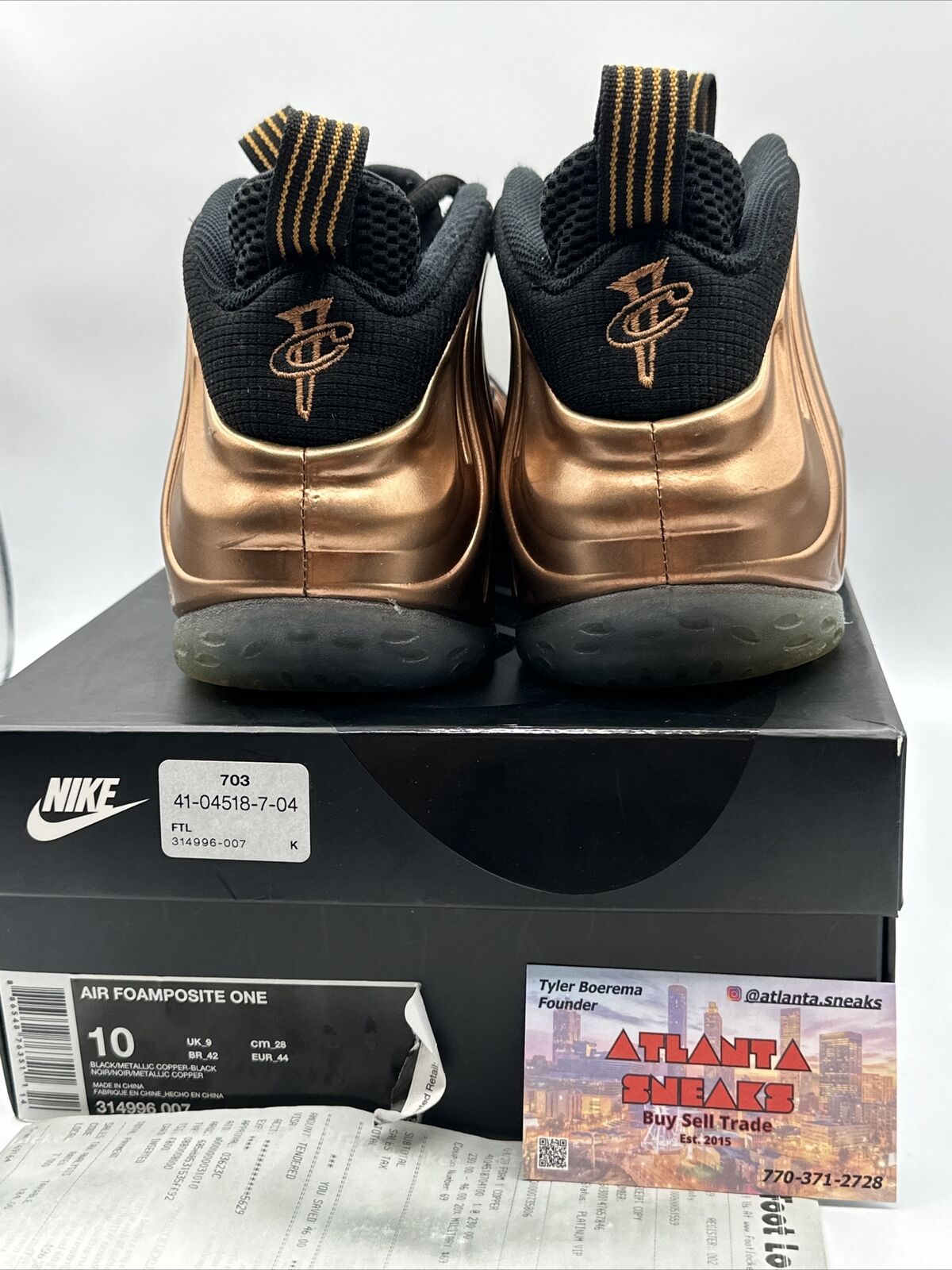 Size 10 - Nike Air Foamposite One Copper 2017