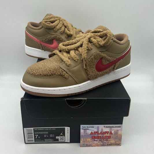 RARE Nike Air Jordan 1 Low “Teddy Bear” (GS) (DO2233-264) Size 7Y Brand New DS